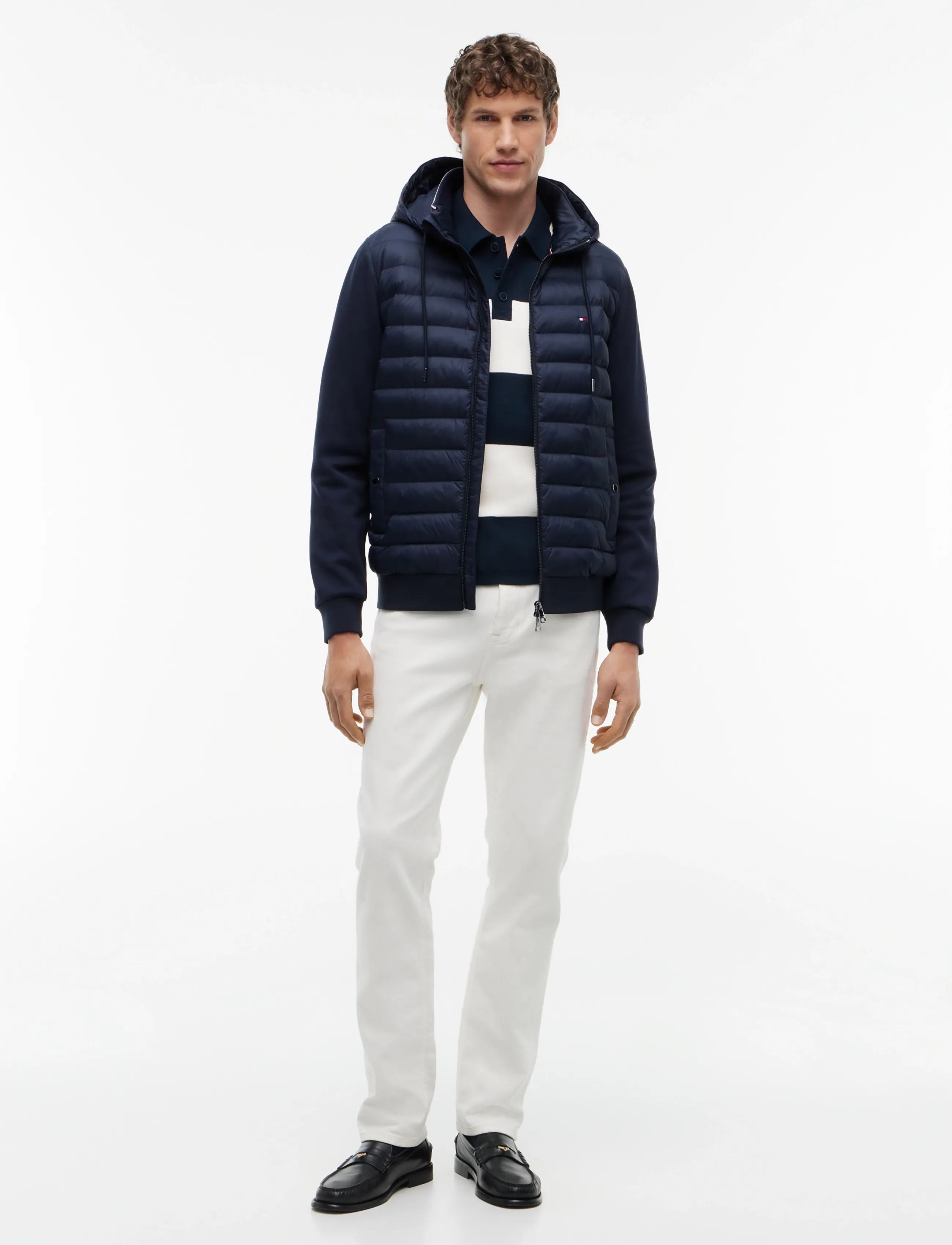 Tommy Hilfiger - MIX MEDIA RWB REG HOODED ZT - daunenjacken - navy blue - 4