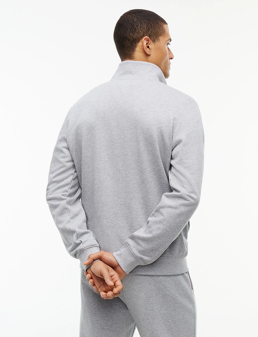 Tommy Hilfiger - RWB TIPPING TERRY REG 1/4 ZIP - pullover mit halbem reißverschluss - light grey heather - 2