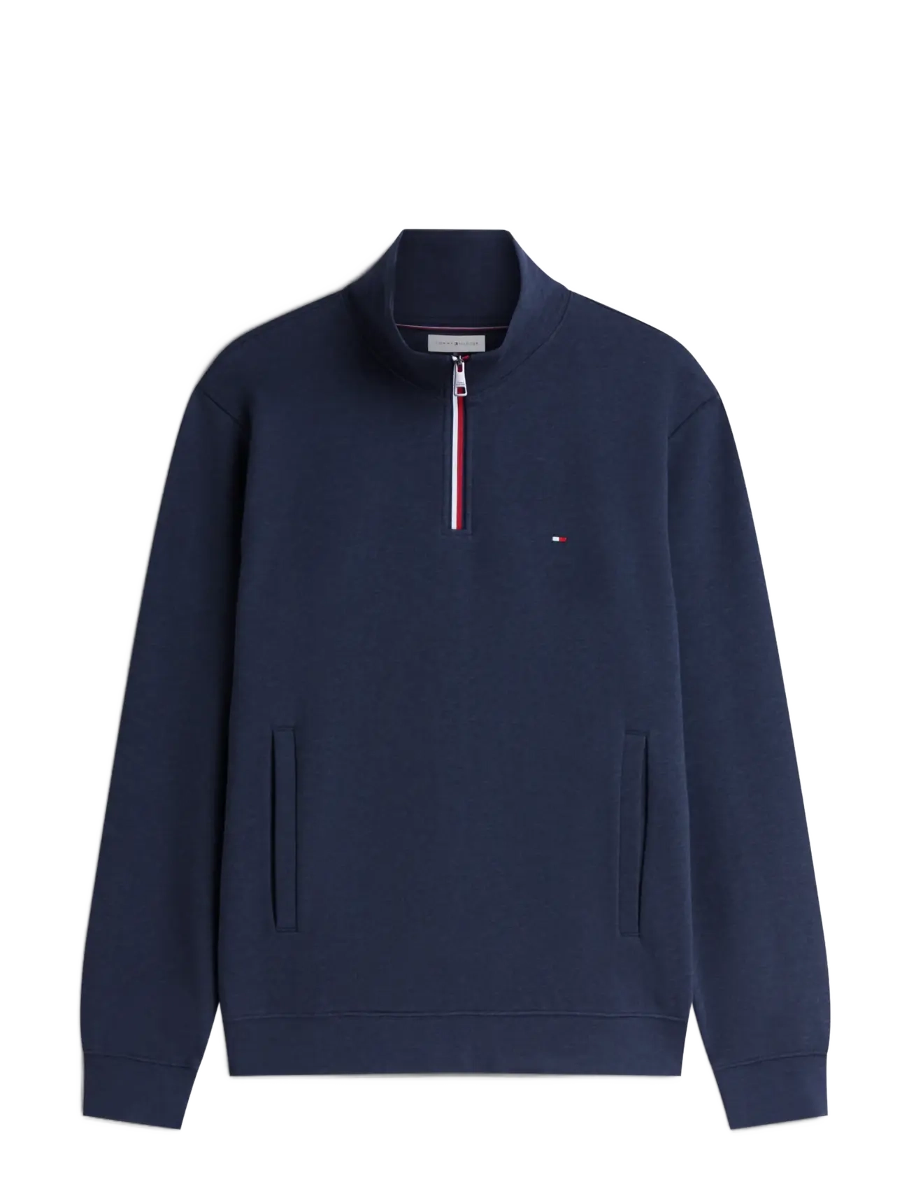 Tommy Hilfiger - RWB TIPPING TERRY REG 1/4 ZIP - navy blue heather - 1