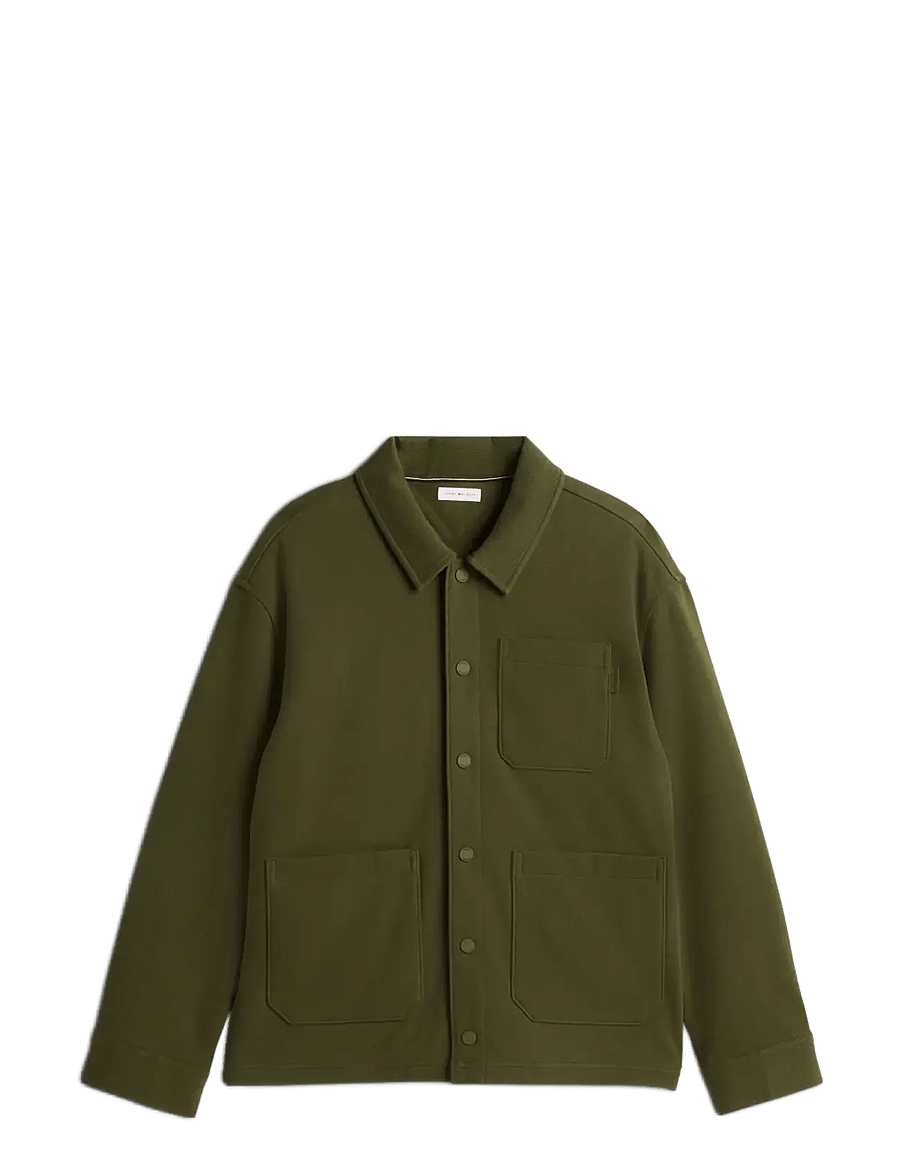 Tommy Hilfiger - MIX MEDIA TWILL CHORE JACKET - hybrid-jacken - huntsman green huntsman green - 1