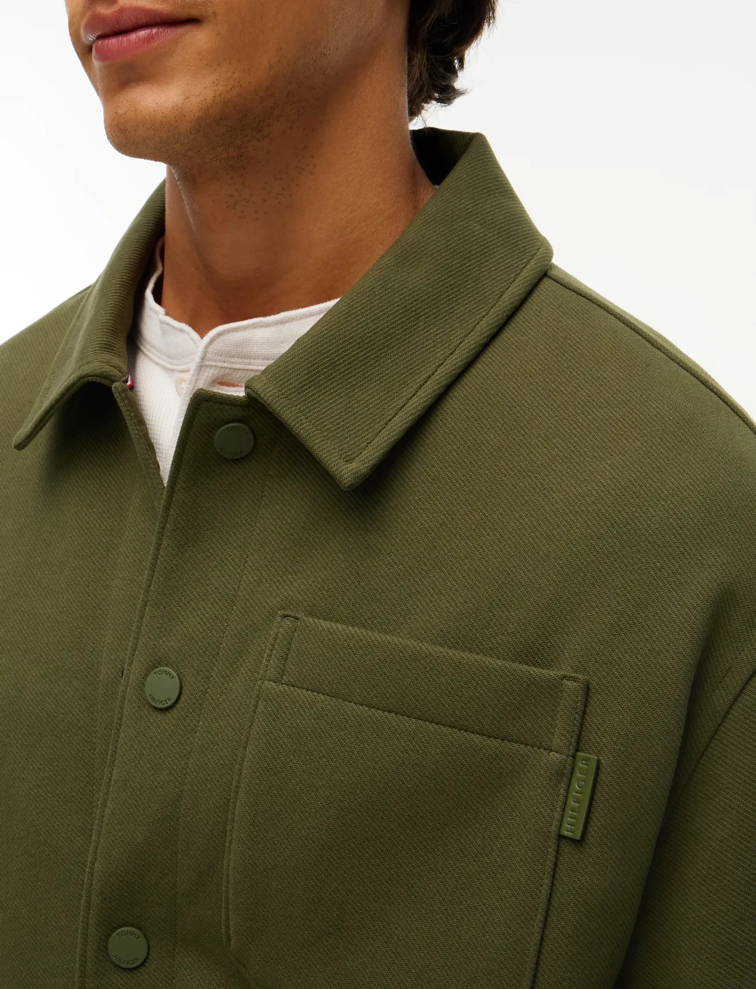 Tommy Hilfiger - MIX MEDIA TWILL CHORE JACKET - hybrid-jacken - huntsman green  huntsman green - 3