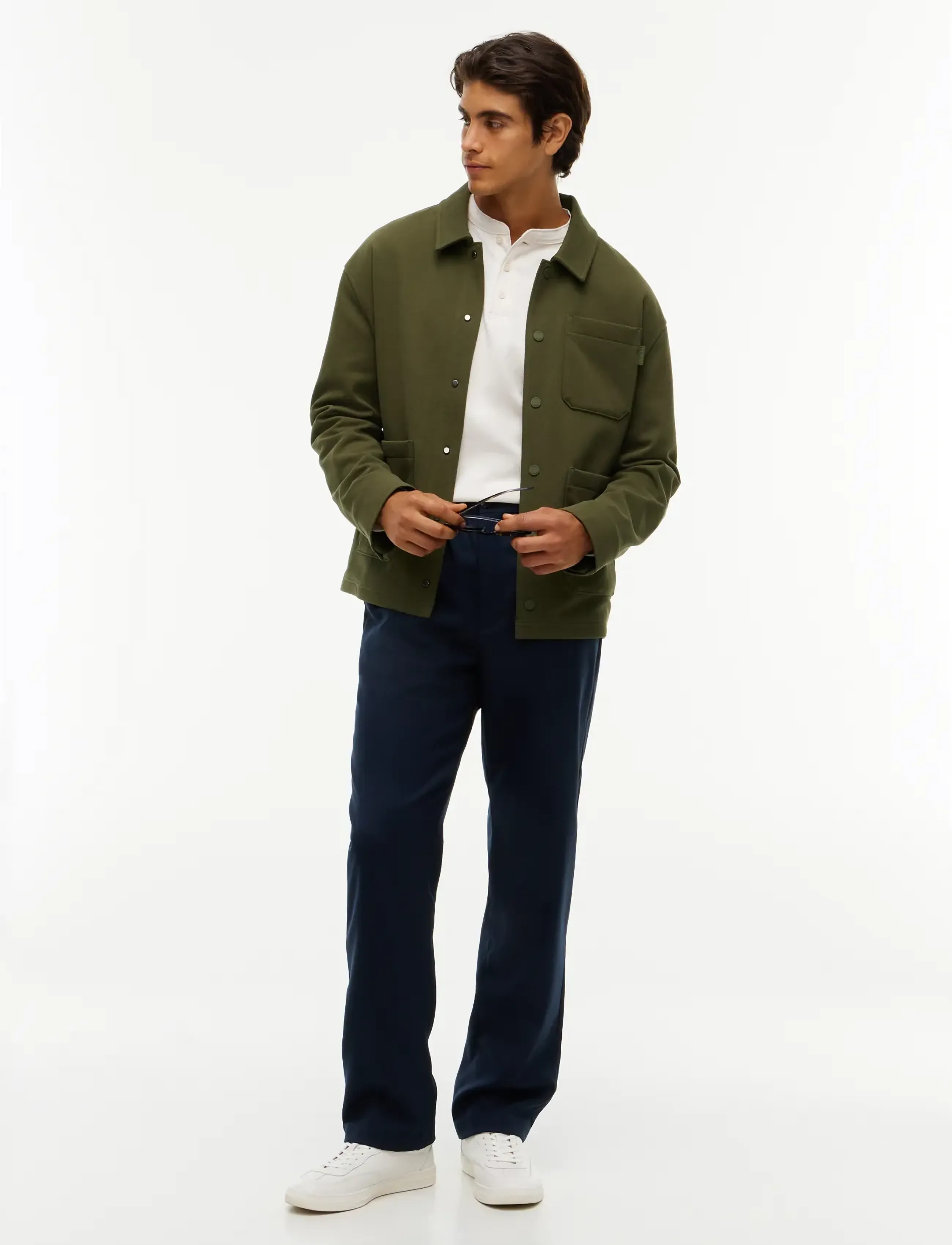 Tommy Hilfiger - MIX MEDIA TWILL CHORE JACKET - hybrid-jacken - huntsman green  huntsman green - 4