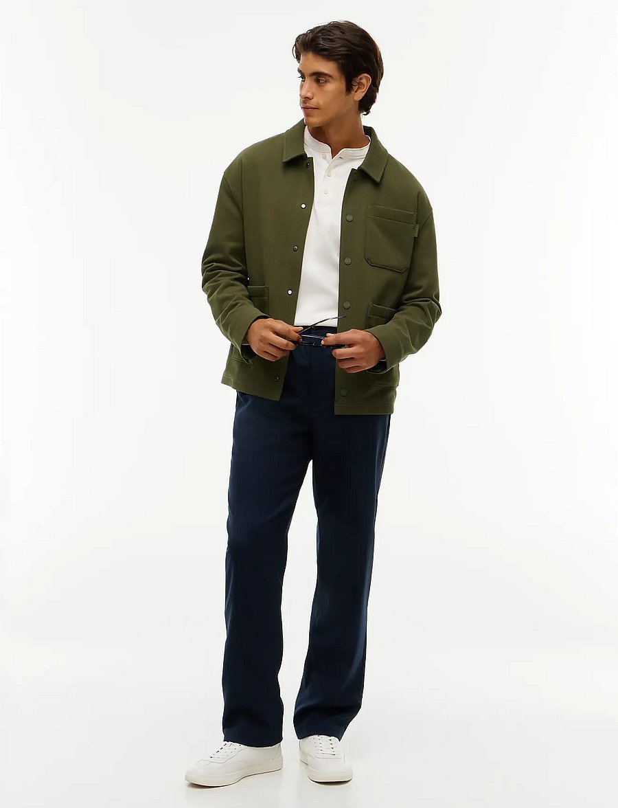 Tommy Hilfiger - MIX MEDIA TWILL CHORE JACKET - hybrid-jacken - huntsman green huntsman green - 4
