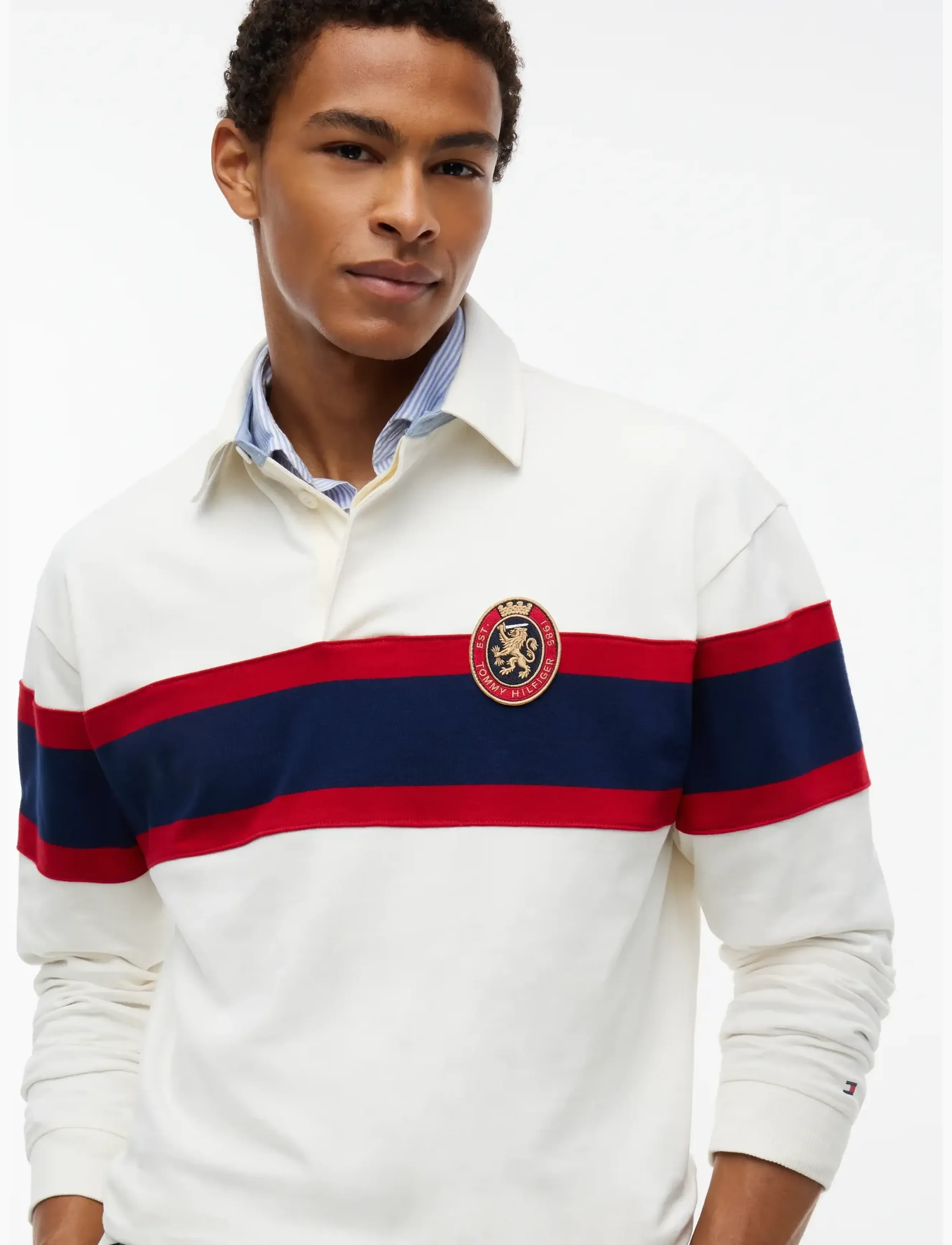 TOMMY HILFIGER Gifting Crest Rlx Rugby pikéer herr – bild 3