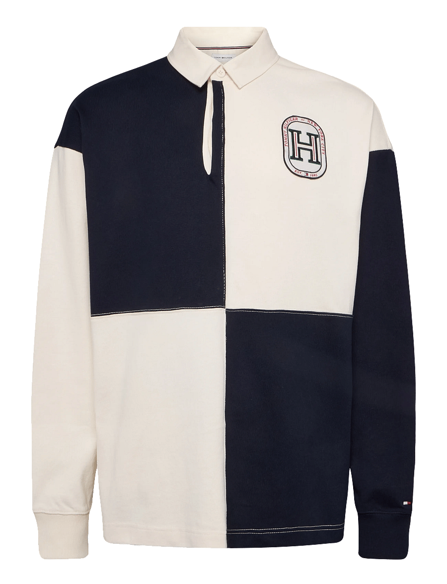 Tommy Hilfiger - VARSITY FASHION RUGBY - langärmelig - ivory petal - 1