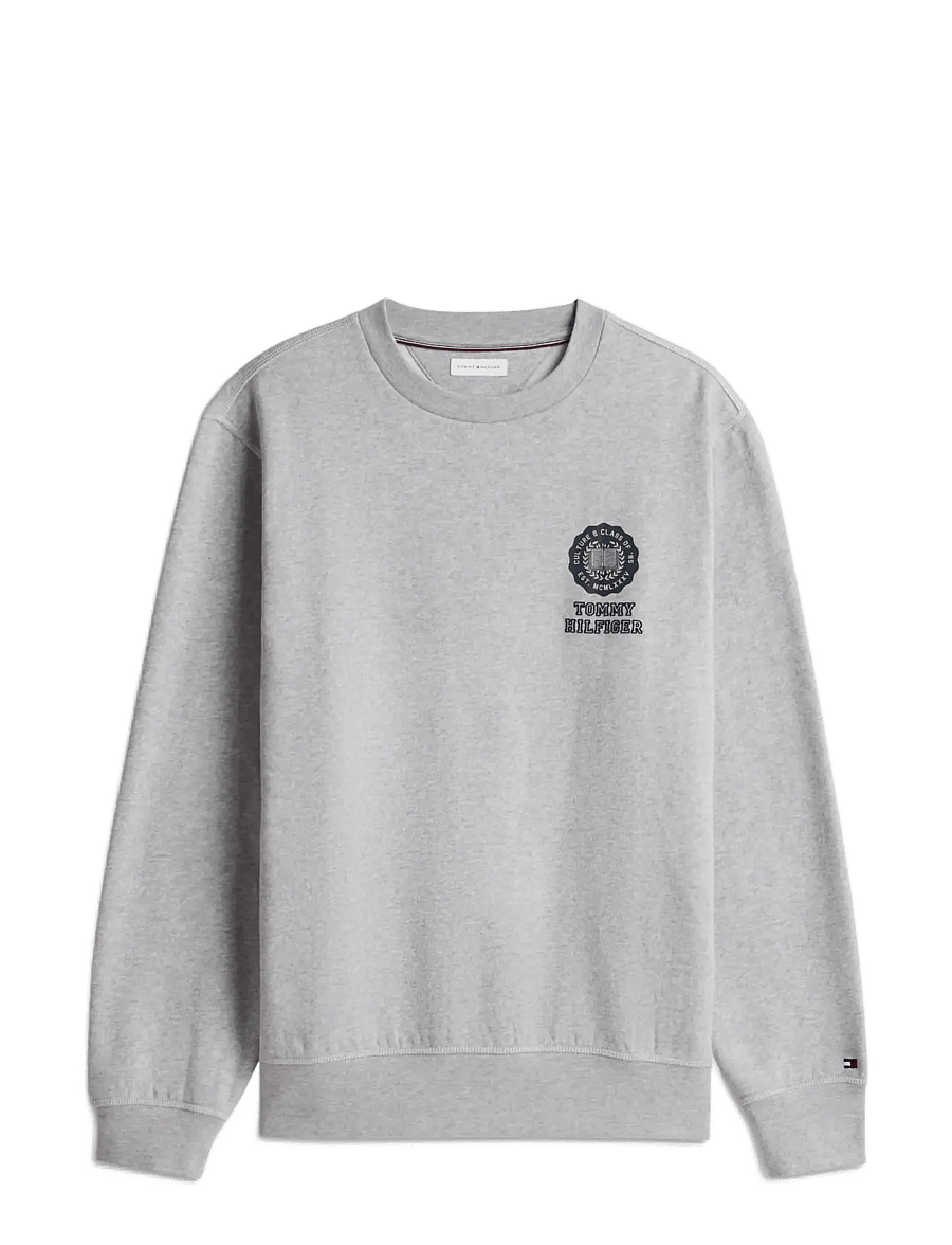 Tommy Hilfiger - VARSITY ROUNDEL REG FLEECE CREW - dressipluusid - light grey heather - 1