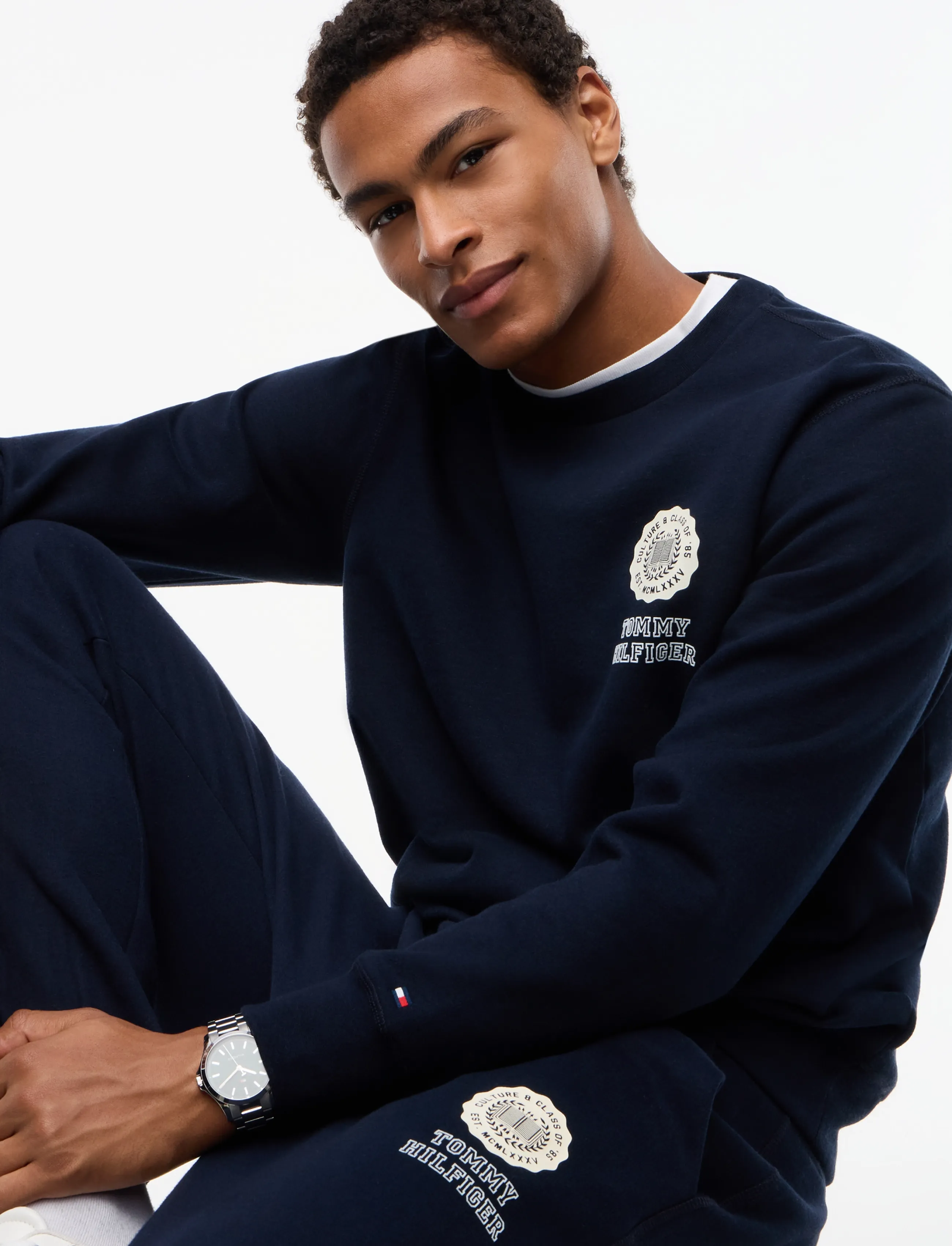 Tommy Hilfiger - VARSITY ROUNDEL REG FLEECE CREW - navy blue - 3