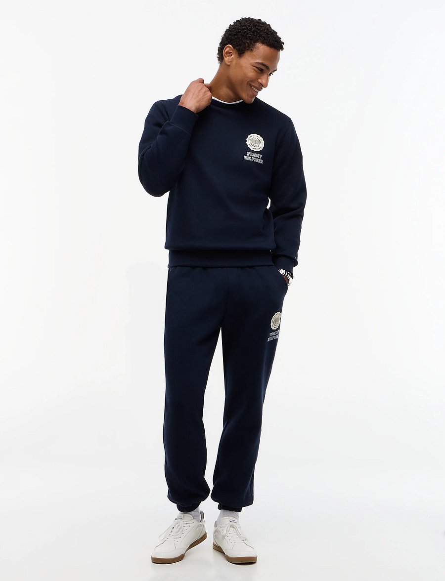 Tommy Hilfiger - VARSITY ROUNDEL REG FLEECE CREW - shoppa efter tillfälle - navy blue - 4
