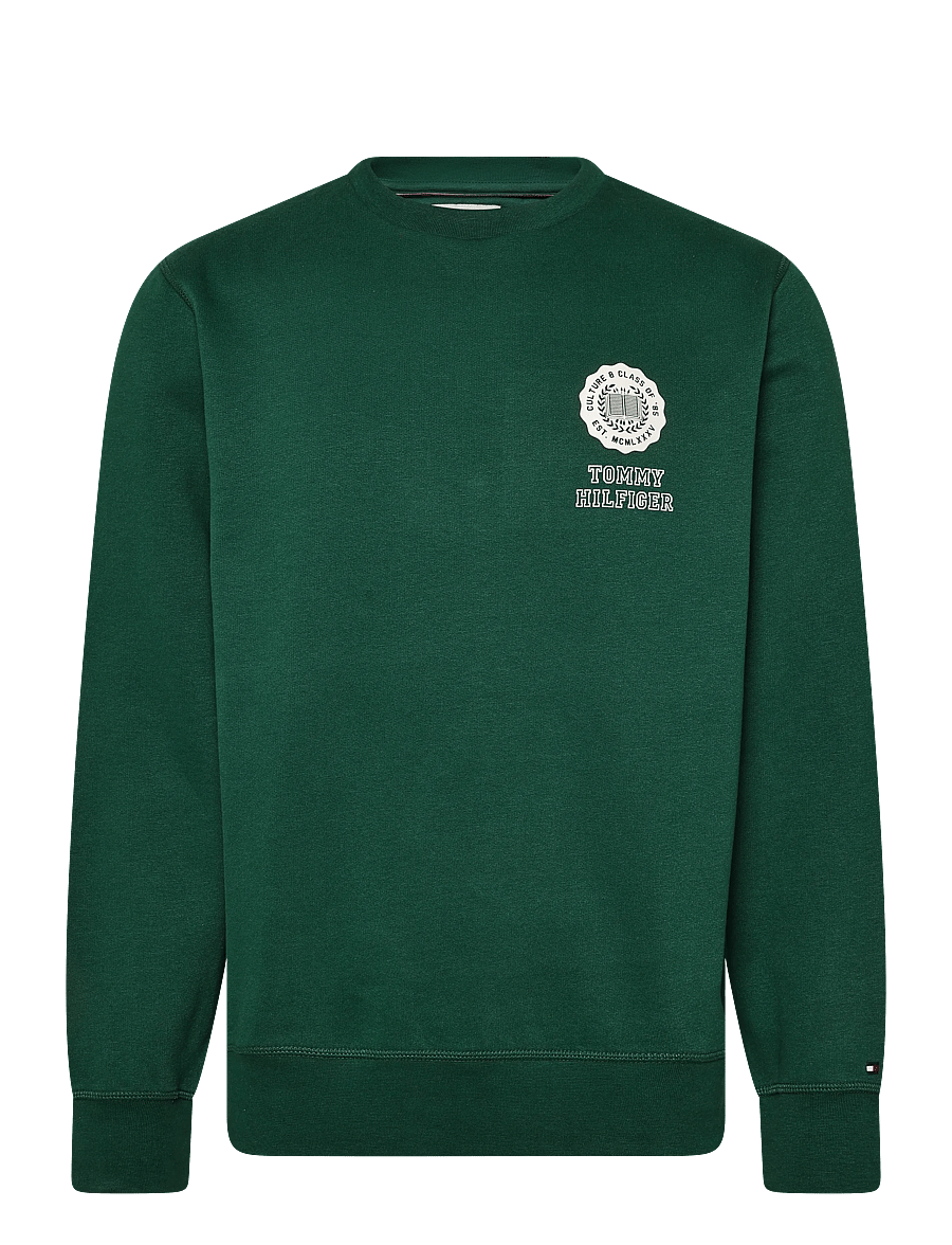 Tommy Hilfiger - VARSITY ROUNDEL REG FLEECE CREW - sweatshirts - ornamental green - 1