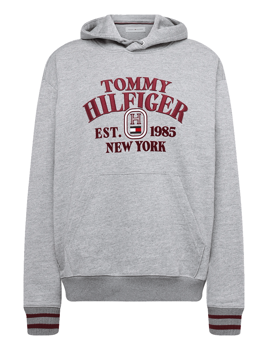 Tommy Hilfiger - VARSITY EMBRO RLX HOODIE - kapuzenpullover - light grey heather - 1