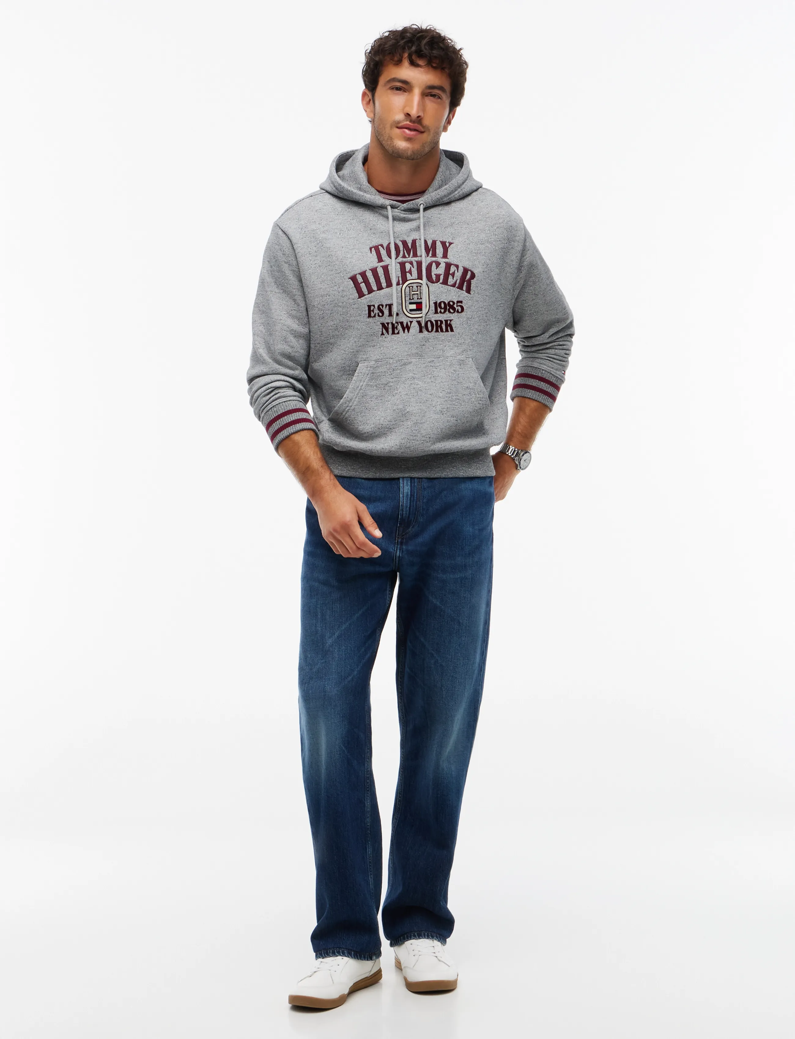 Tommy Hilfiger - VARSITY EMBRO RLX HOODIE - kapuzenpullover - light grey heather - 5