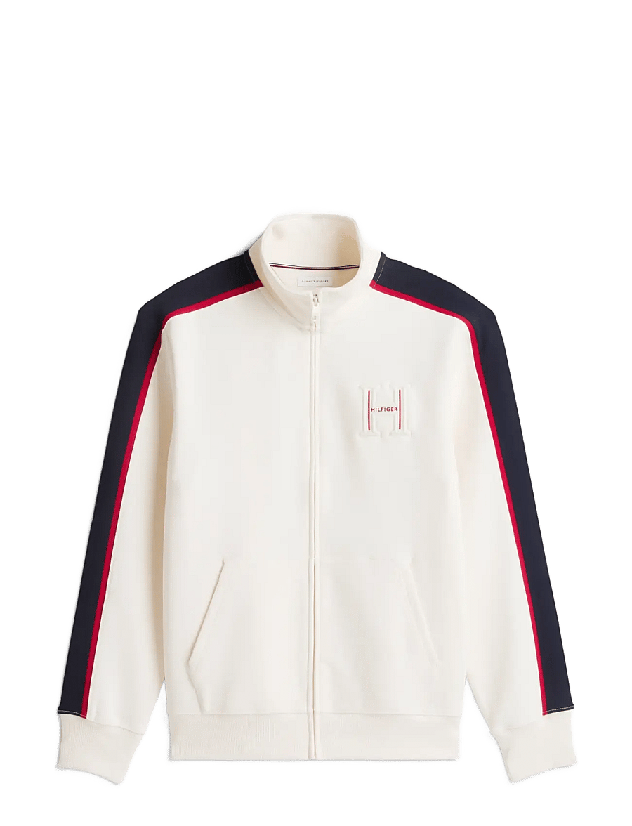 Tommy Hilfiger - RWB PIQUE H BAGDE REG ZT - varsity-jacken - ivory petal - 1
