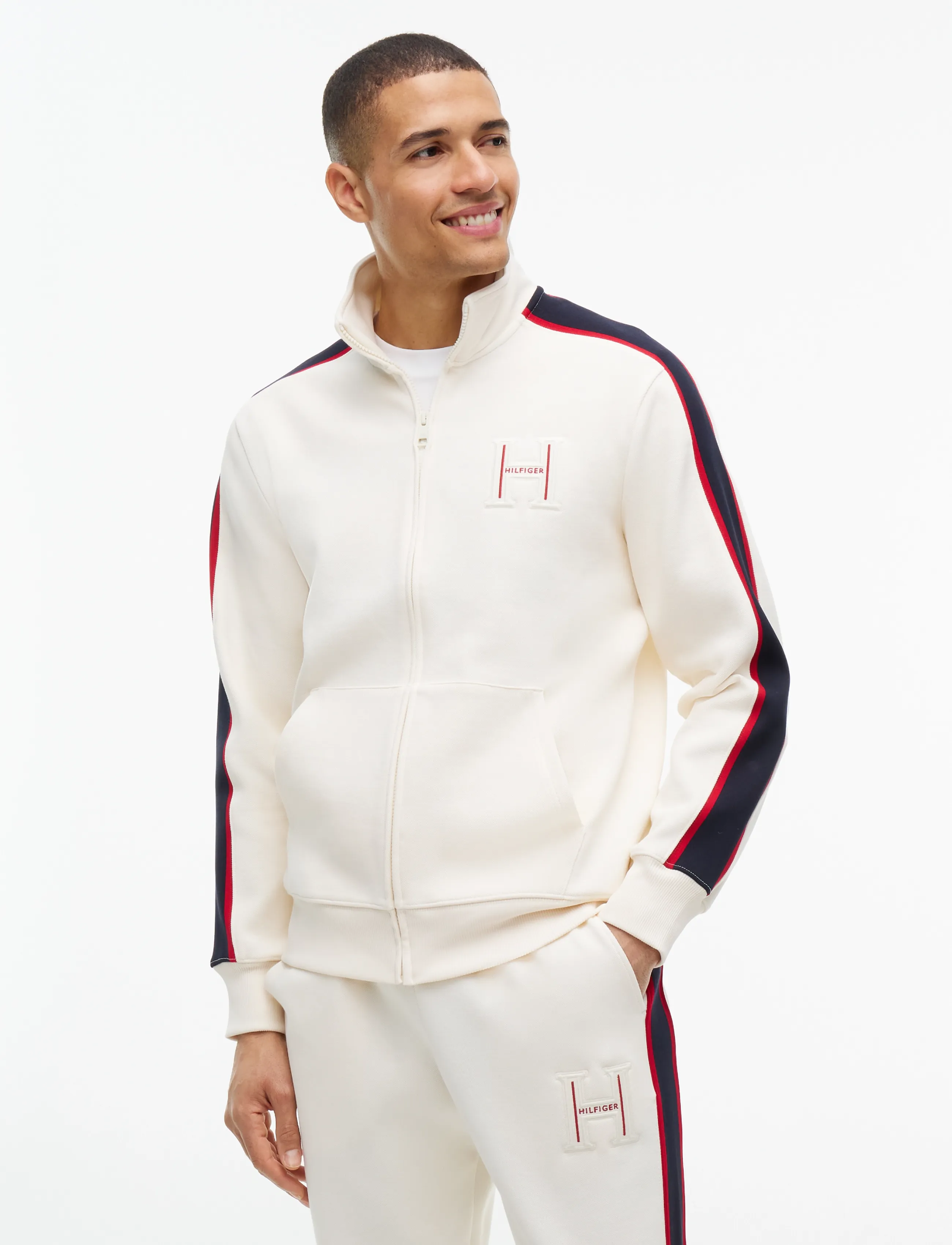 Tommy Hilfiger RWB PIQUE H BAGDE REG ZT - Kleidung - IVORY PETAL / cream