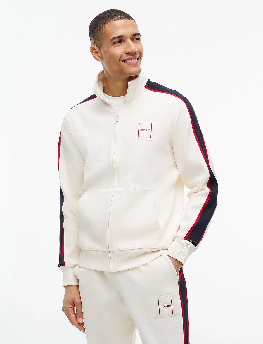 Tommy Hilfiger - RWB PIQUE H BAGDE REG ZT - varsity-jacken - ivory petal - 0
