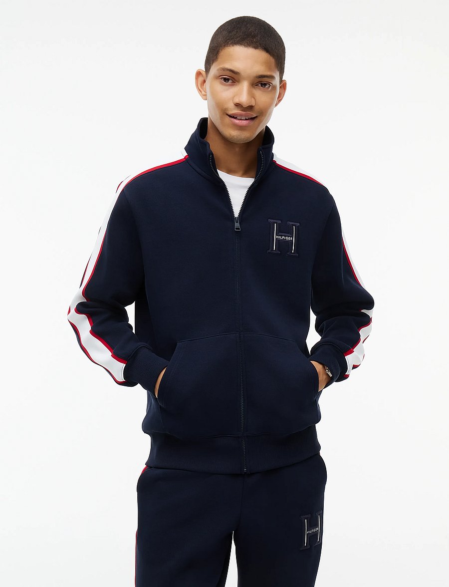 Tommy Hilfiger - RWB PIQUE H BAGDE REG ZT - varsity-jacken - navy blue - 0