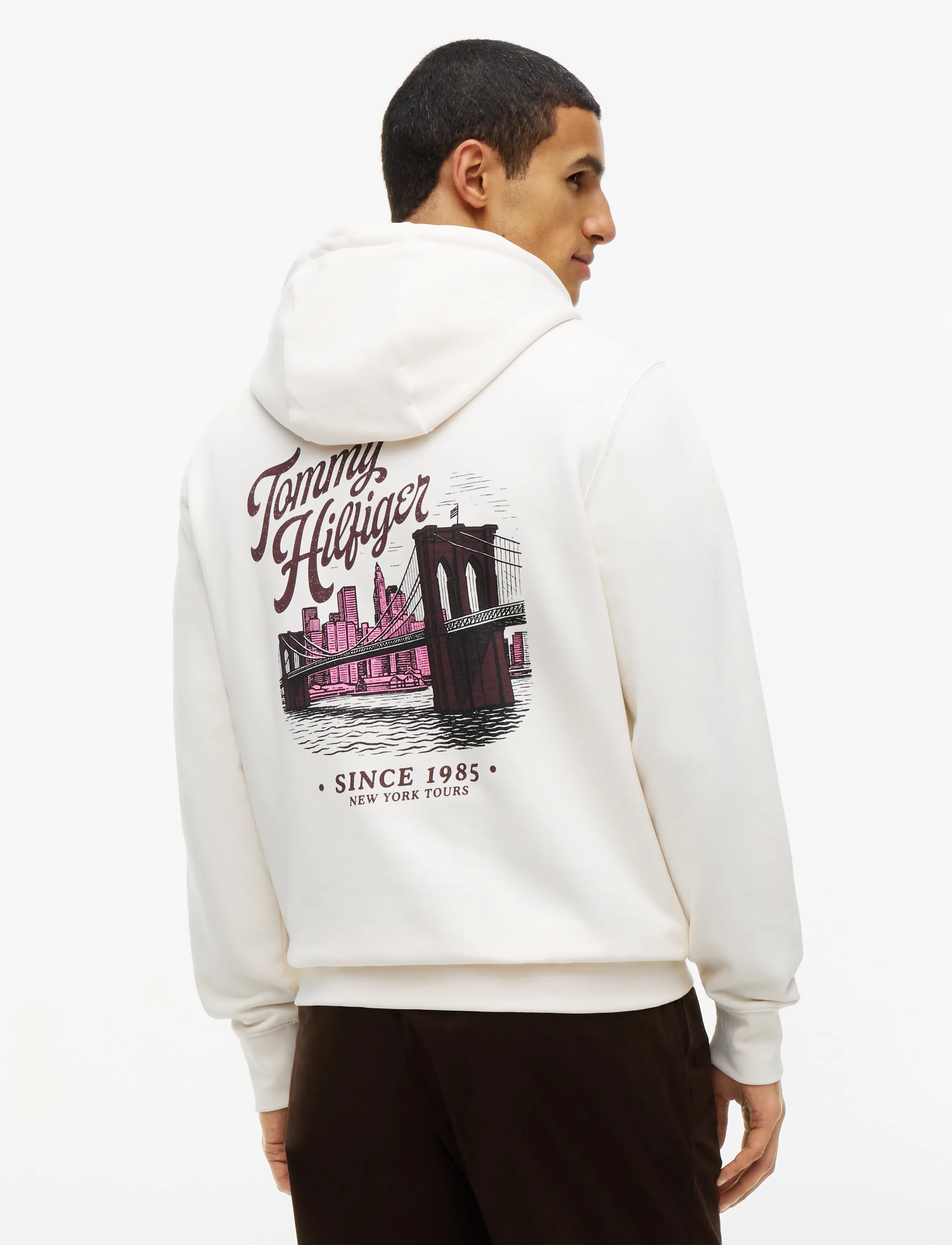 Tommy Hilfiger - IC GRAPHIC BACK REG TERRY HOODIE - hoodies - ivory petal - 2