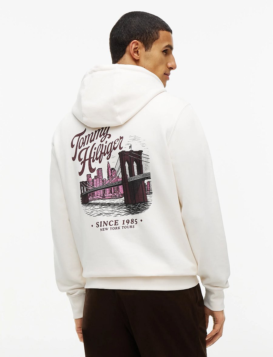 Tommy Hilfiger - IC GRAPHIC BACK REG TERRY HOODIE - kapuzenpullover - ivory petal - 2