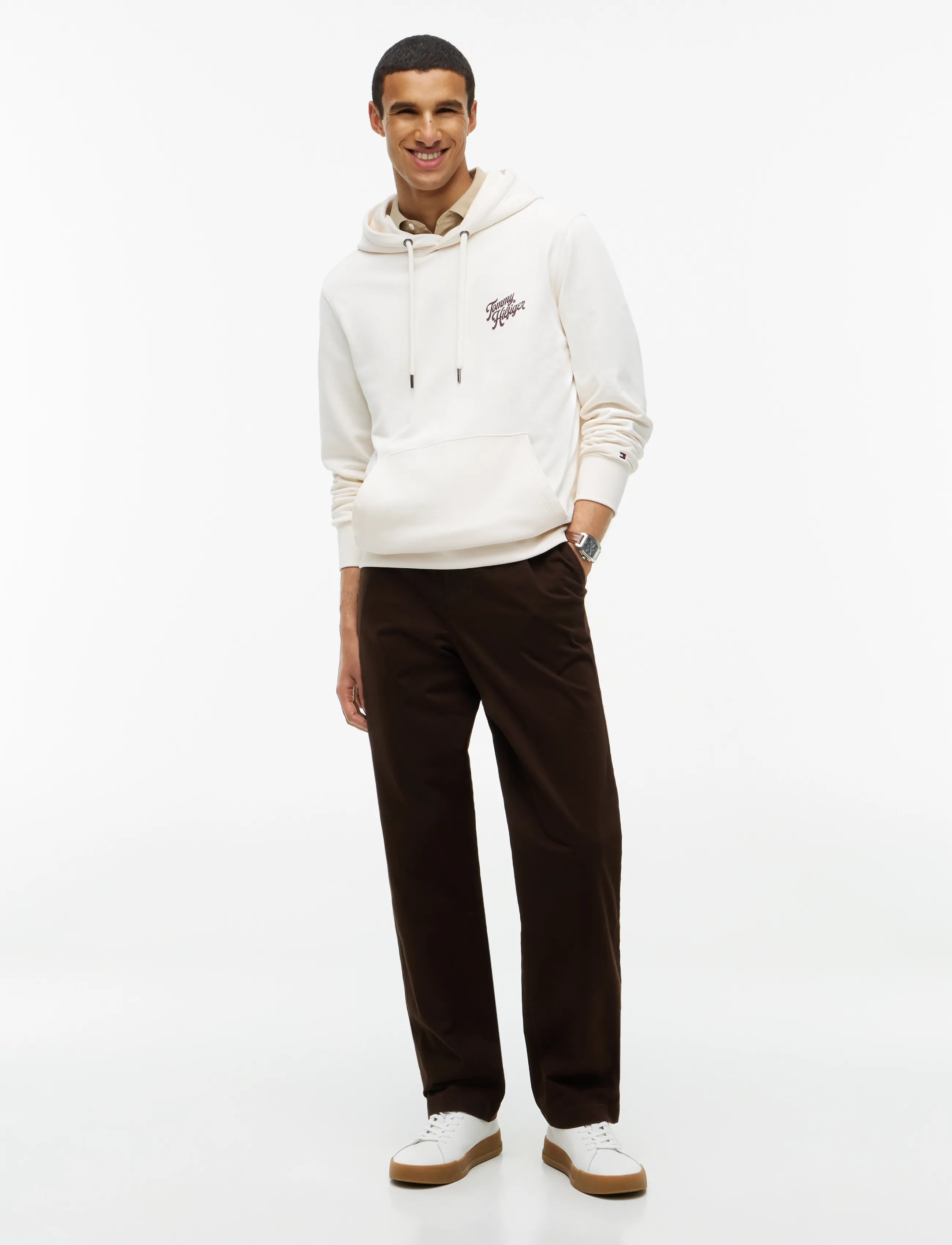 Tommy Hilfiger - IC GRAPHIC BACK REG TERRY HOODIE - hoodies - ivory petal - 4