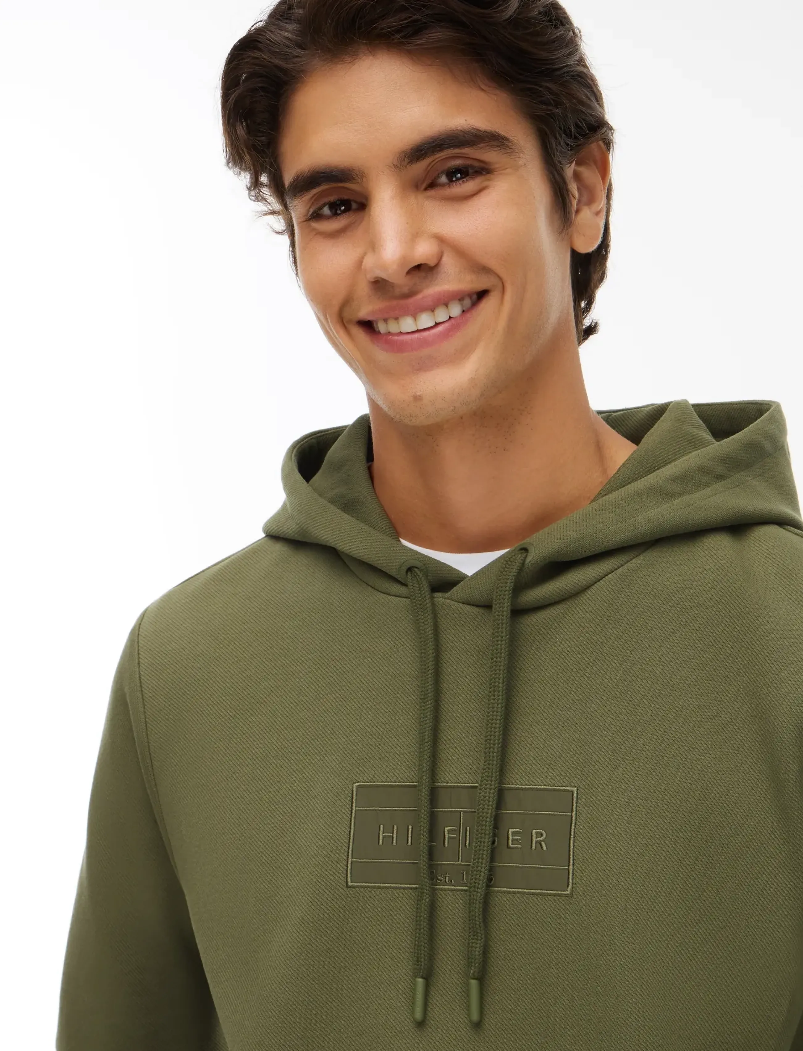 Tommy Hilfiger - MIX MEDIA TWILL REG HOODIE - hoodies - huntsman green - 3