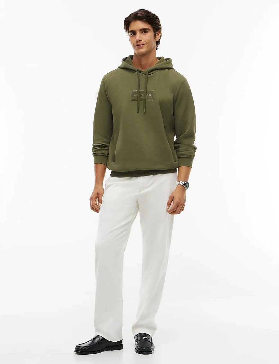 Tommy Hilfiger - MIX MEDIA TWILL REG HOODIE - hoodies - huntsman green - 4