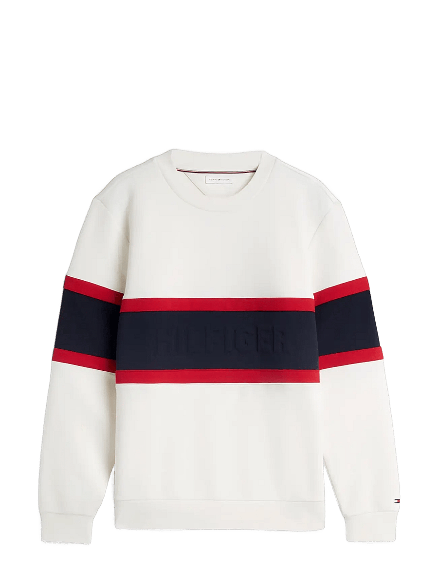 Tommy Hilfiger - COLOR BLOCK INTECHNO SWEATSHIRT - truien - ivory petal - 1