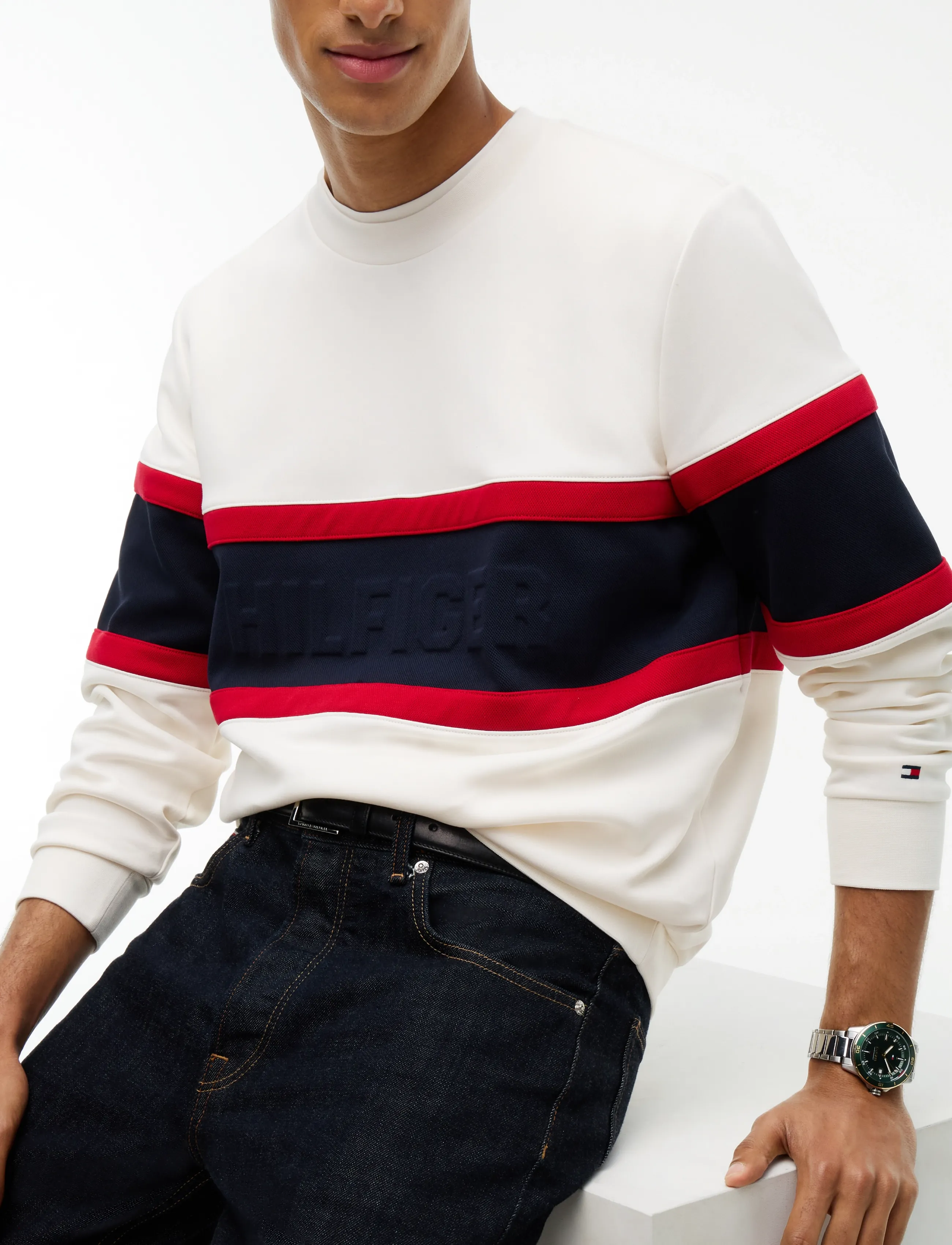 TOMMY HILFIGER Color Block Intechno Sweatshirt herr – bild 3