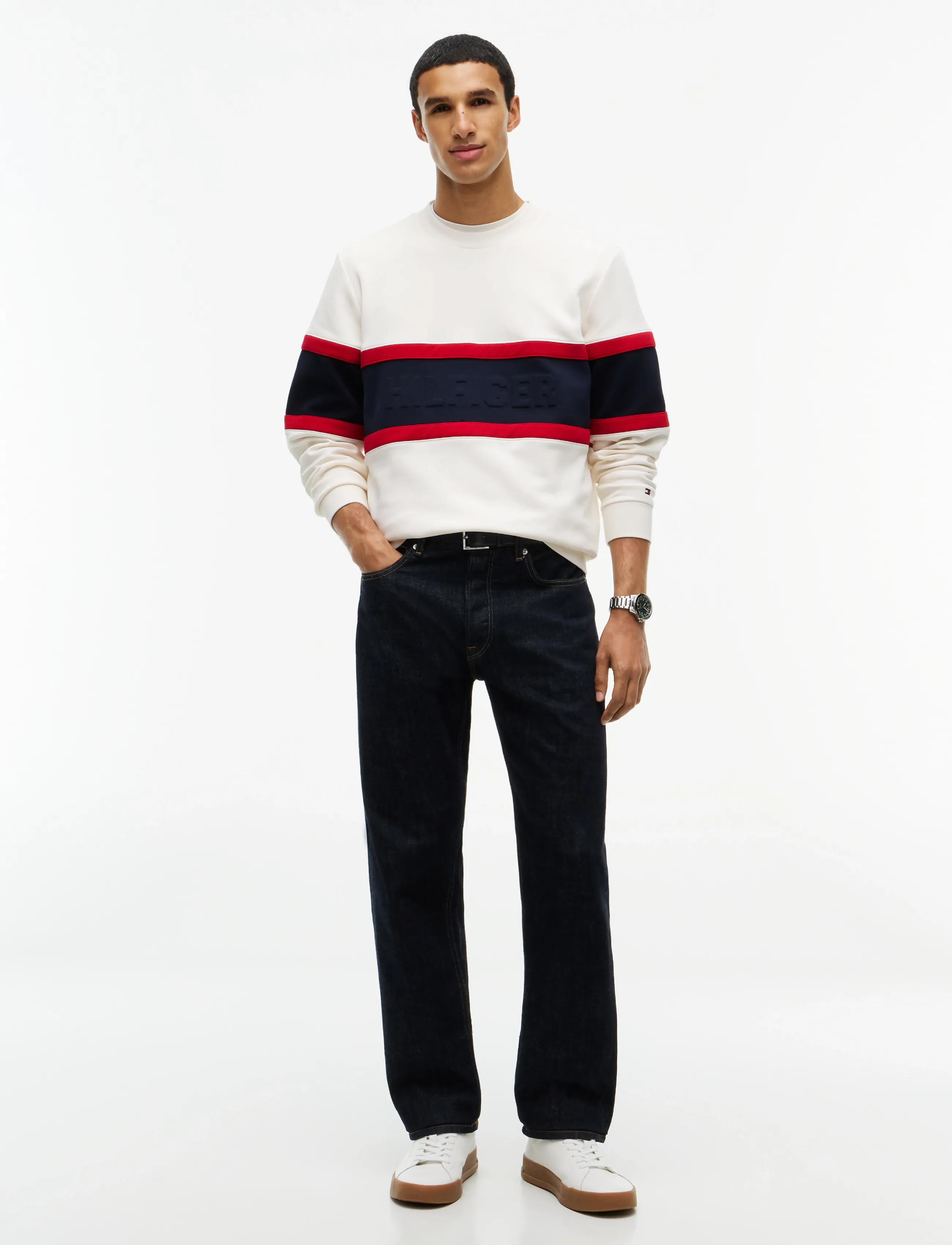 TOMMY HILFIGER Color Block Intechno Sweatshirt herr – bild 4