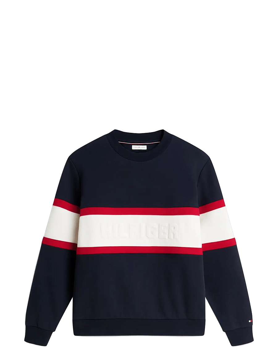 Tommy Hilfiger - COLOR BLOCK INTECHNO SWEATSHIRT - sweatshirts - navy blue - 1