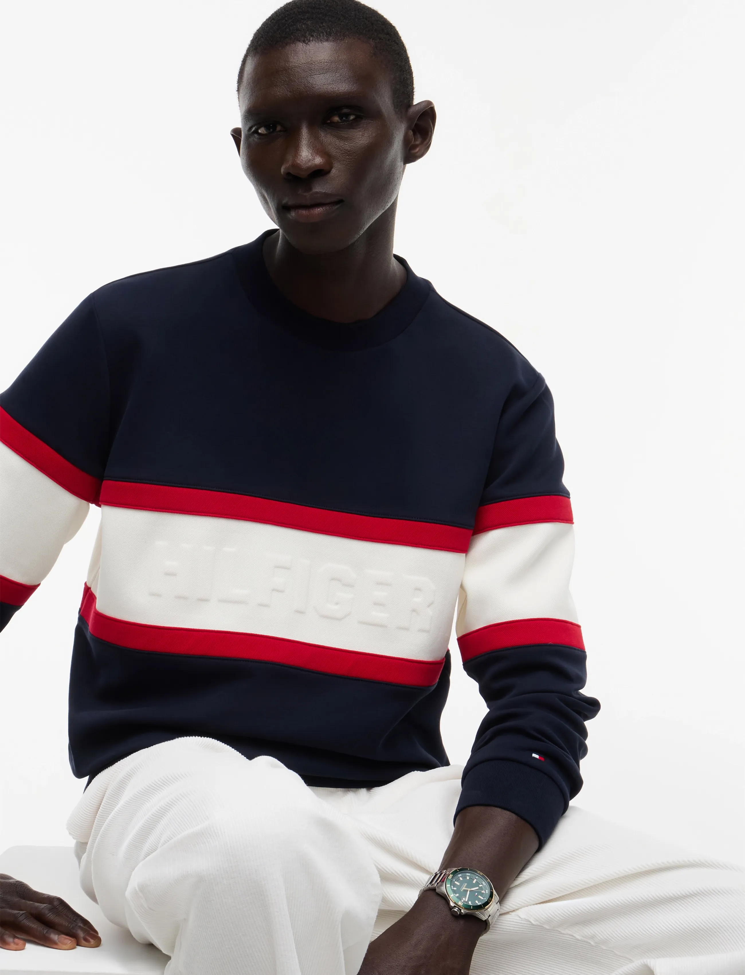 Tommy Hilfiger - COLOR BLOCK INTECHNO SWEATSHIRT - sweatshirts - navy blue - 3