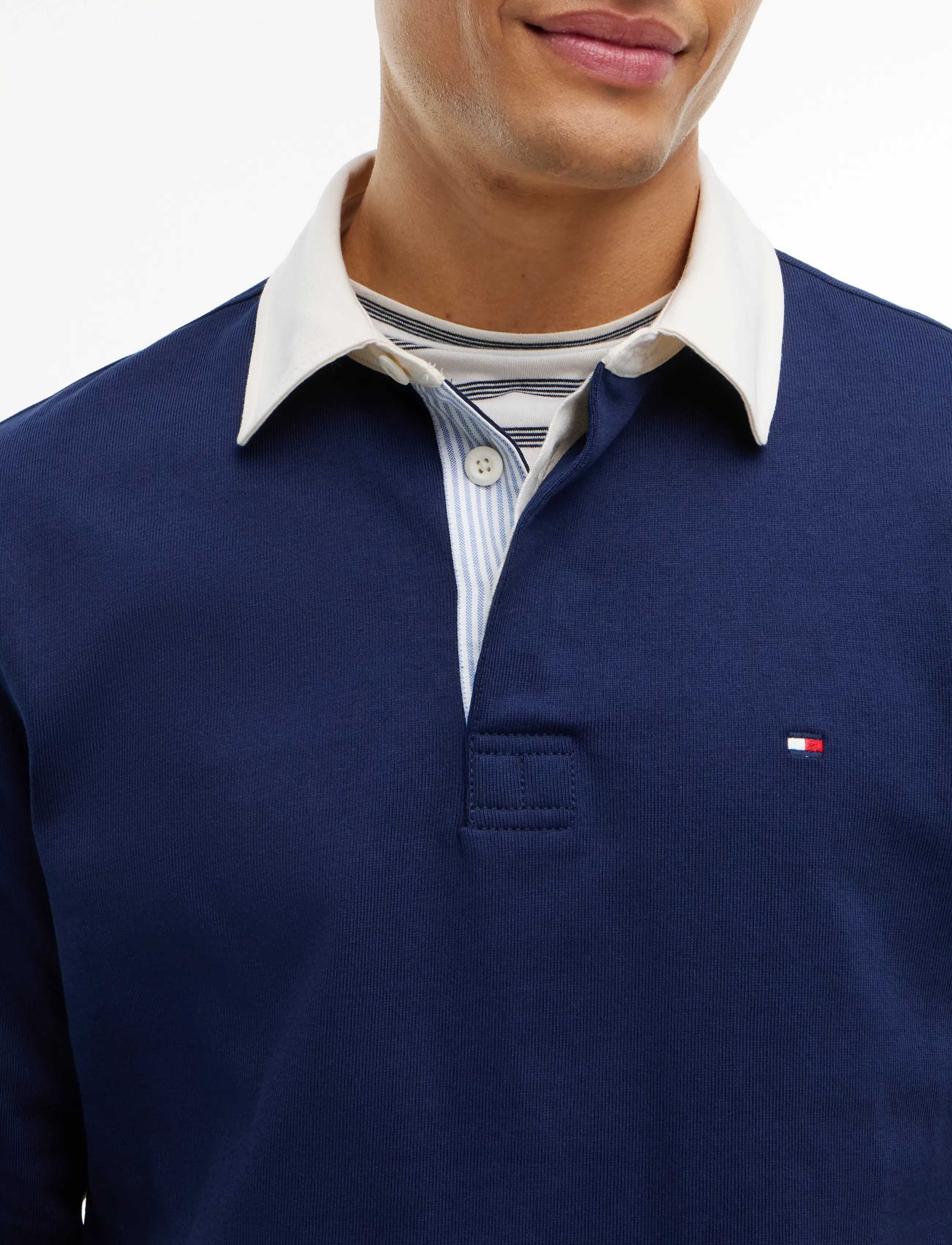 TOMMY HILFIGER Essential Solid Rugby sweatshirts herr – bild 3