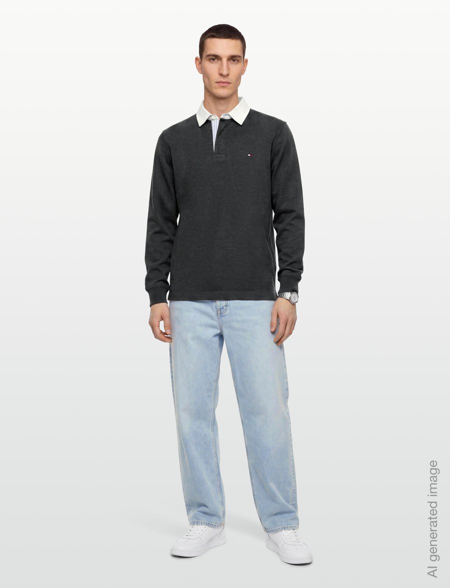 Tommy Hilfiger - ESSENTIAL SOLID RUGBY - shop by occasion - dark grey heather - 0