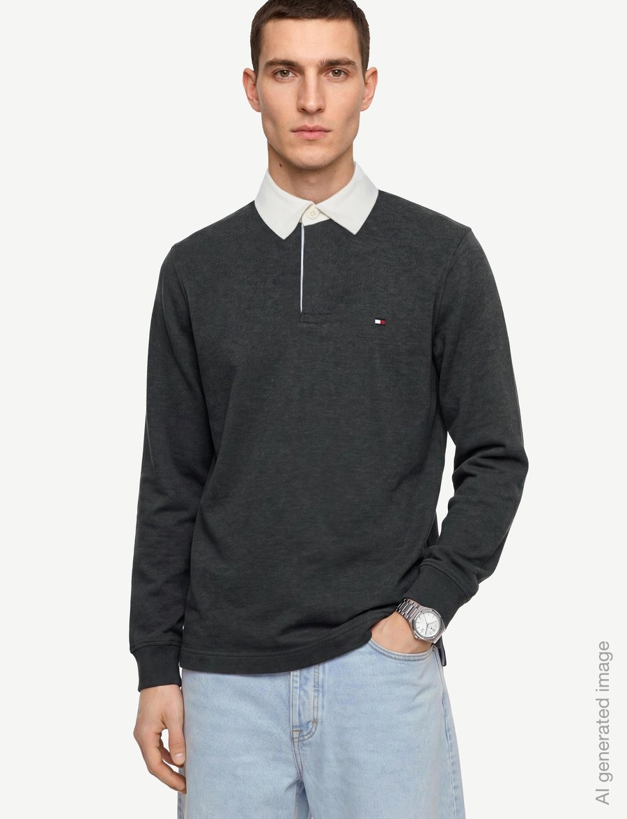 Tommy Hilfiger - ESSENTIAL SOLID RUGBY - shop by occasion - dark grey heather - 3