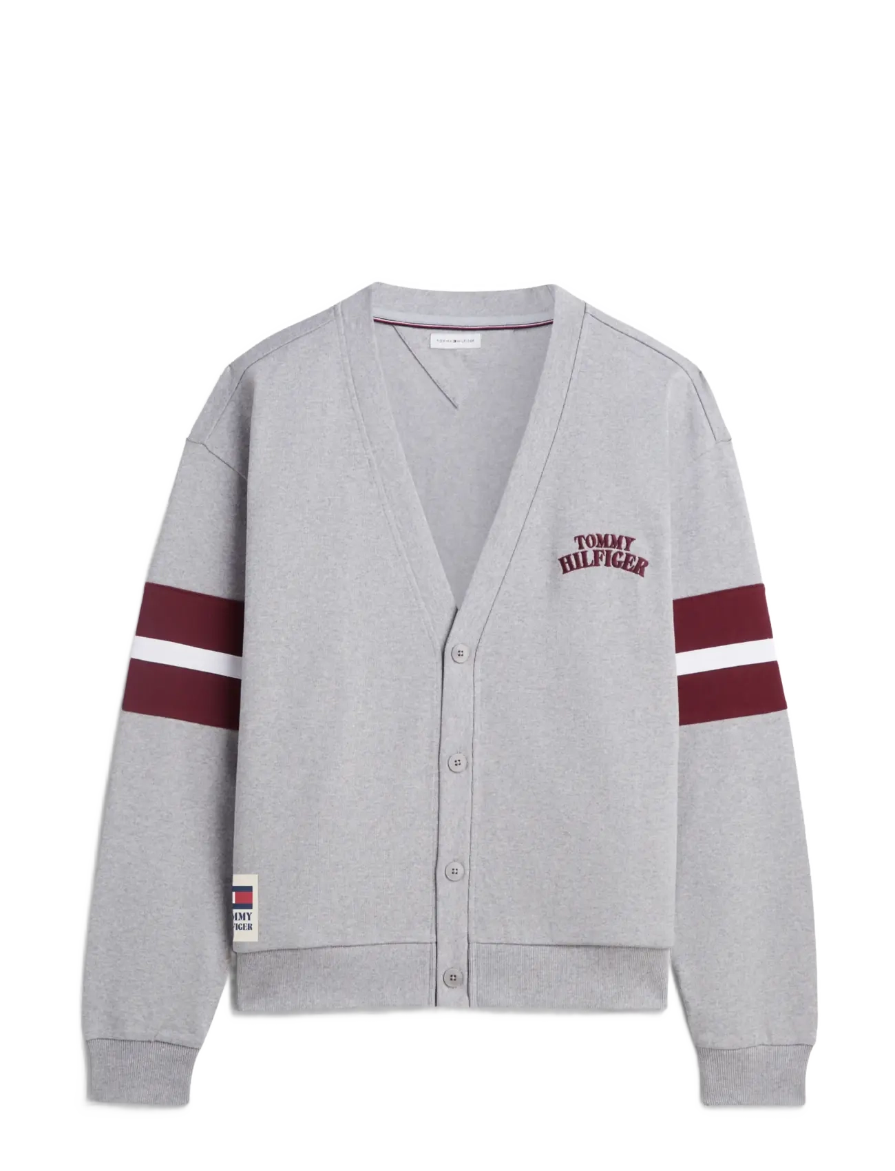 Tommy Hilfiger VARSITY CARDIGAN - Kläder - LIGHT GREY HEATHER / grey