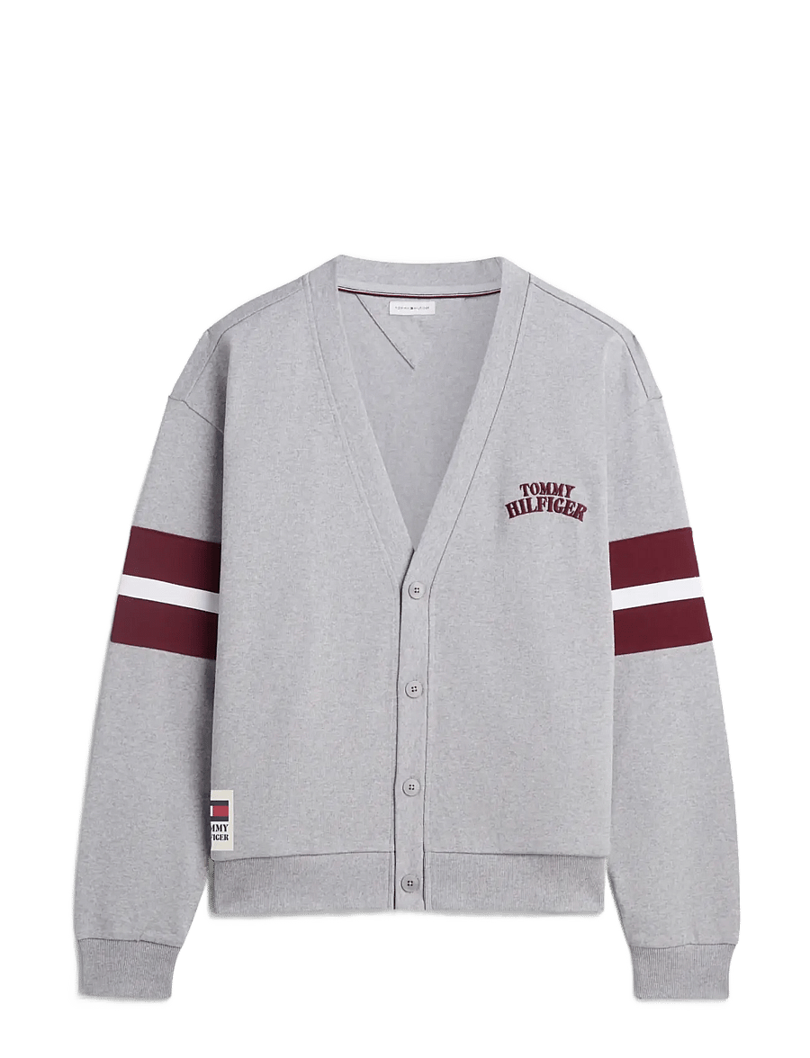 Tommy Hilfiger - VARSITY CARDIGAN - koftor - light grey heather - 1
