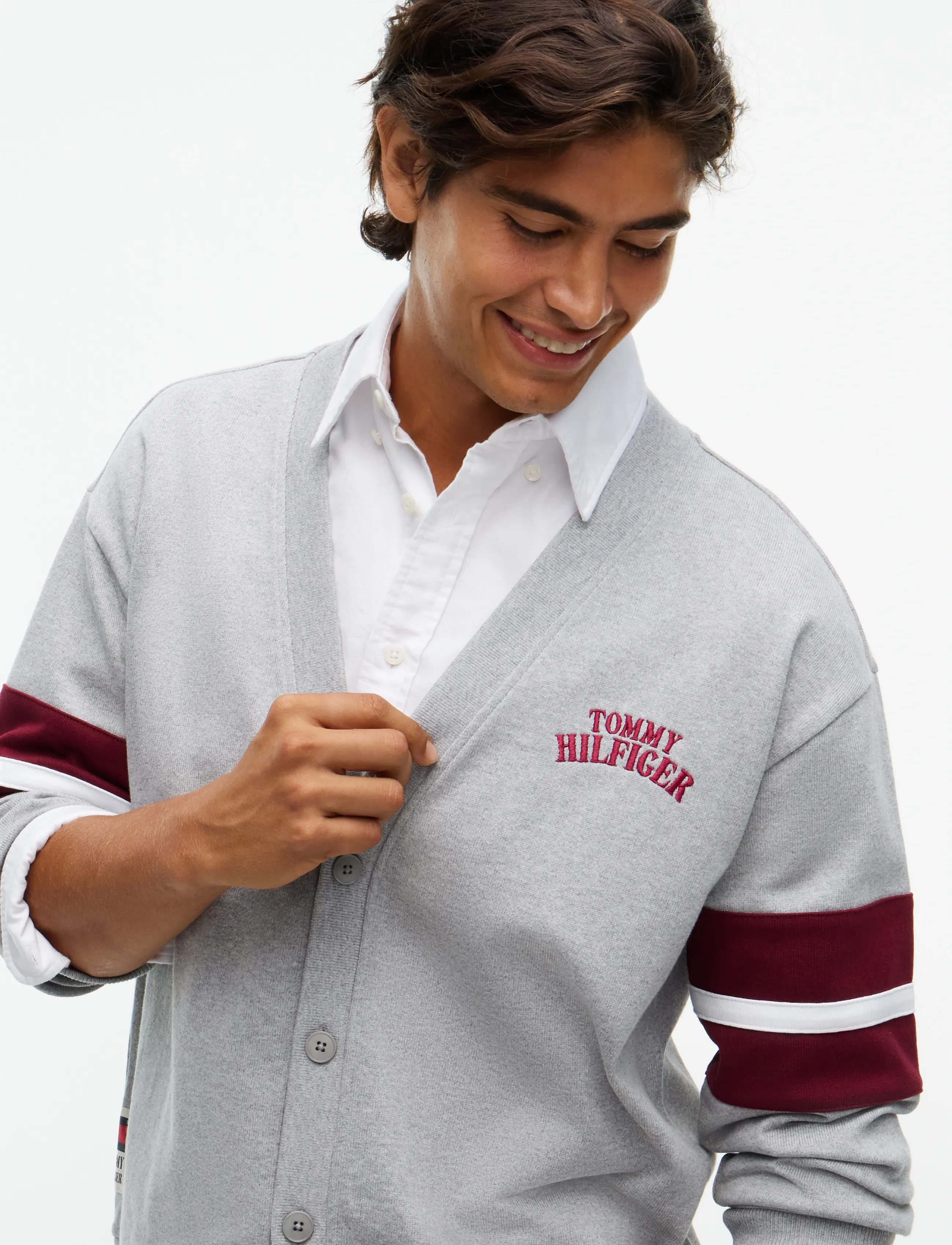 Tommy Hilfiger - VARSITY CARDIGAN - koftor - light grey heather - 3