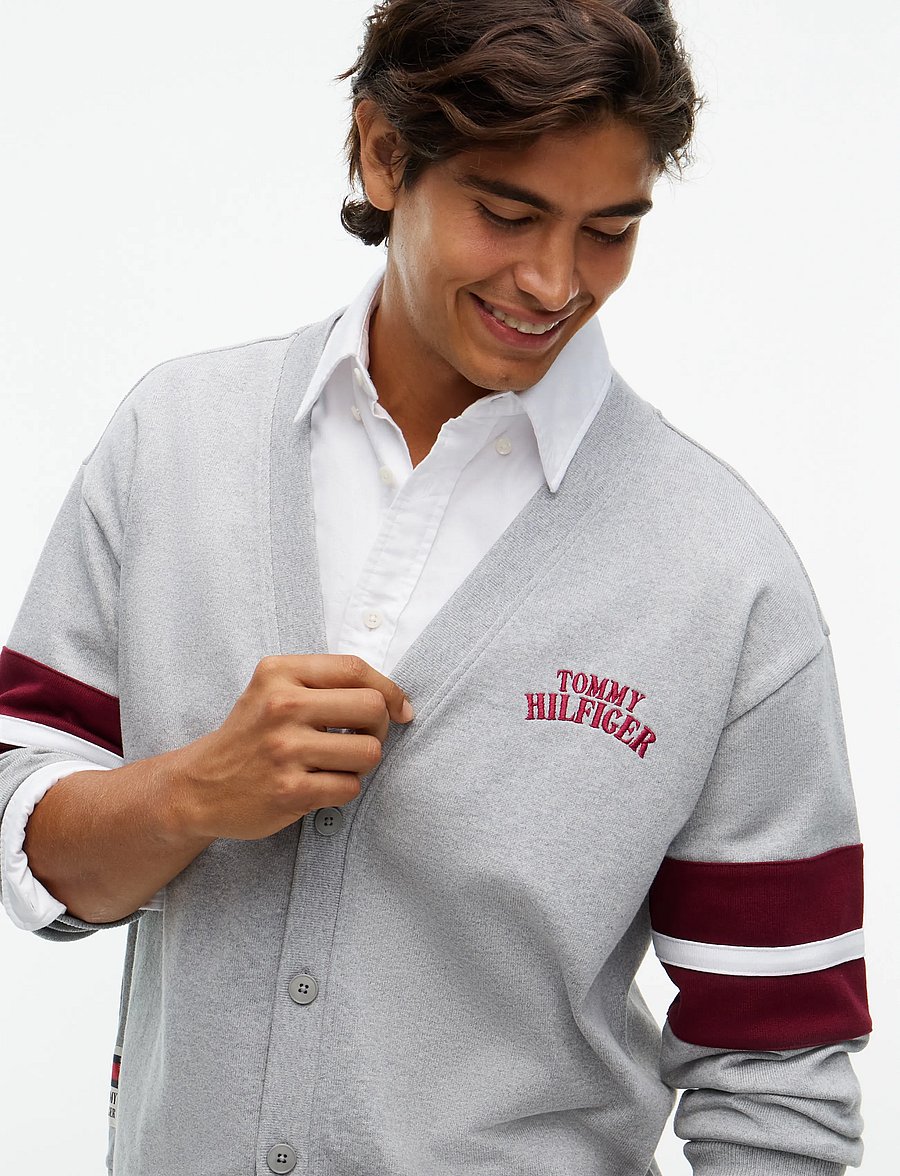 Tommy Hilfiger - VARSITY CARDIGAN - koftor - light grey heather - 3