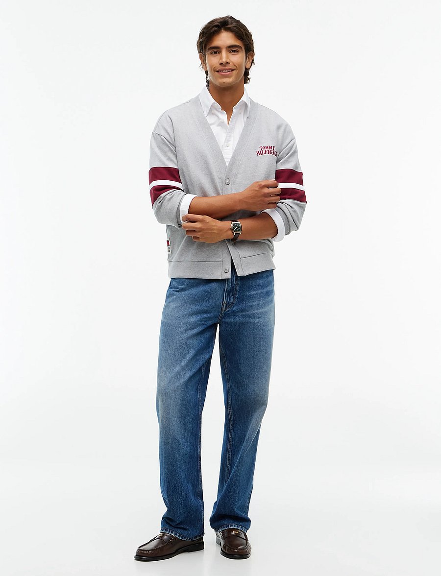 Tommy Hilfiger - VARSITY CARDIGAN - koftor - light grey heather - 4