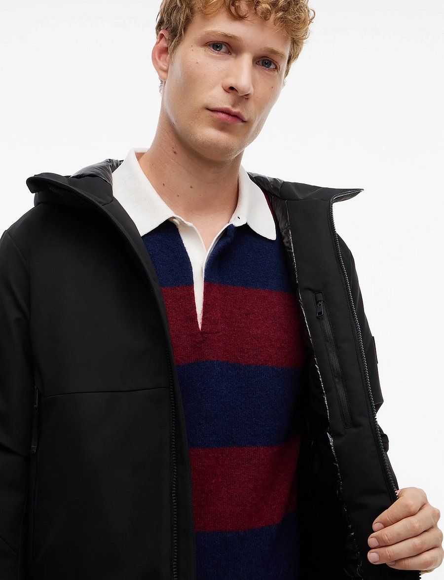 Tommy Hilfiger - TECH HOODED PADDED JACKET - padded jackets - black - 5