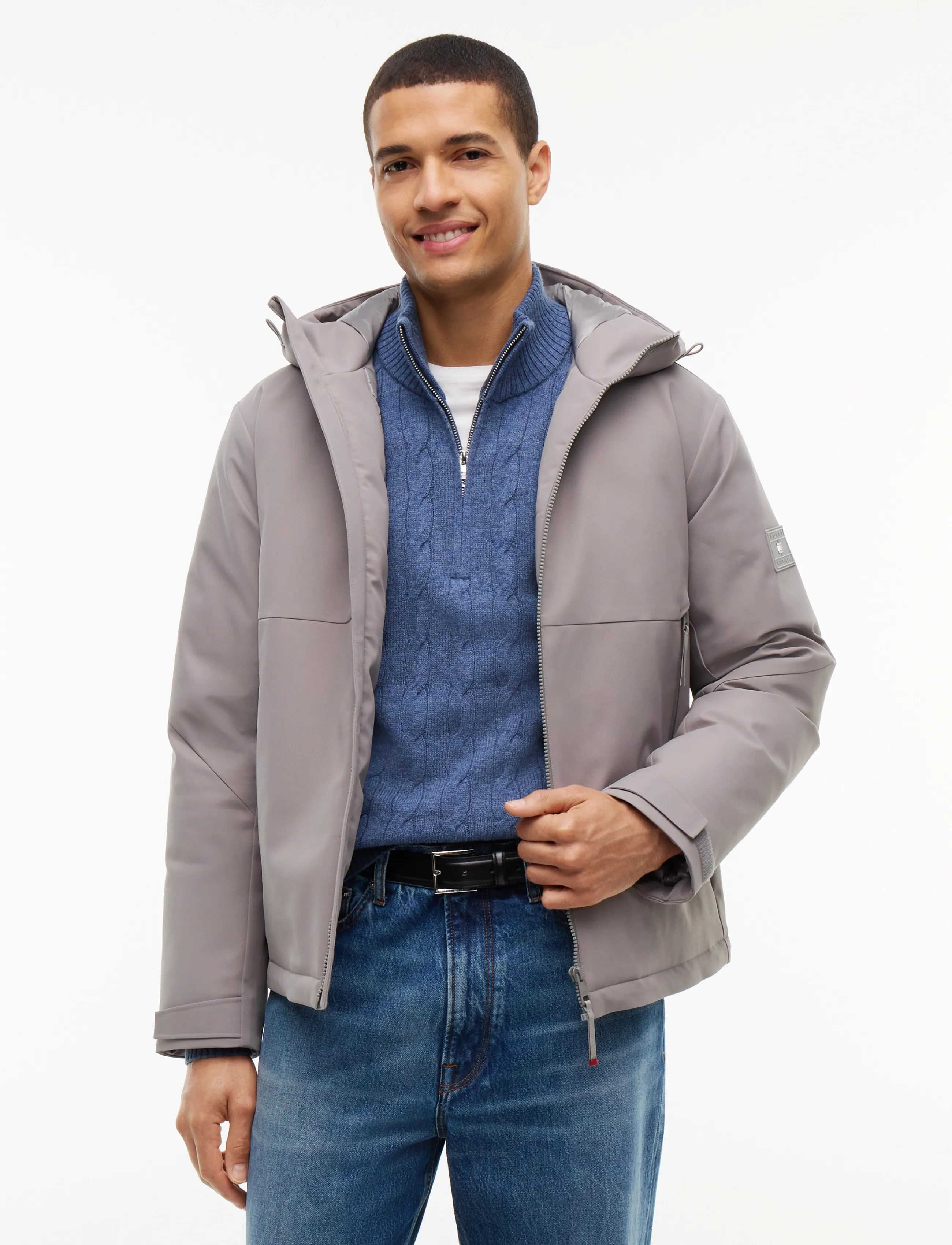 Tommy Hilfiger TECH HOODED PADDED JACKET - Tommy Hilfiger - GREY ASPHALT / grey