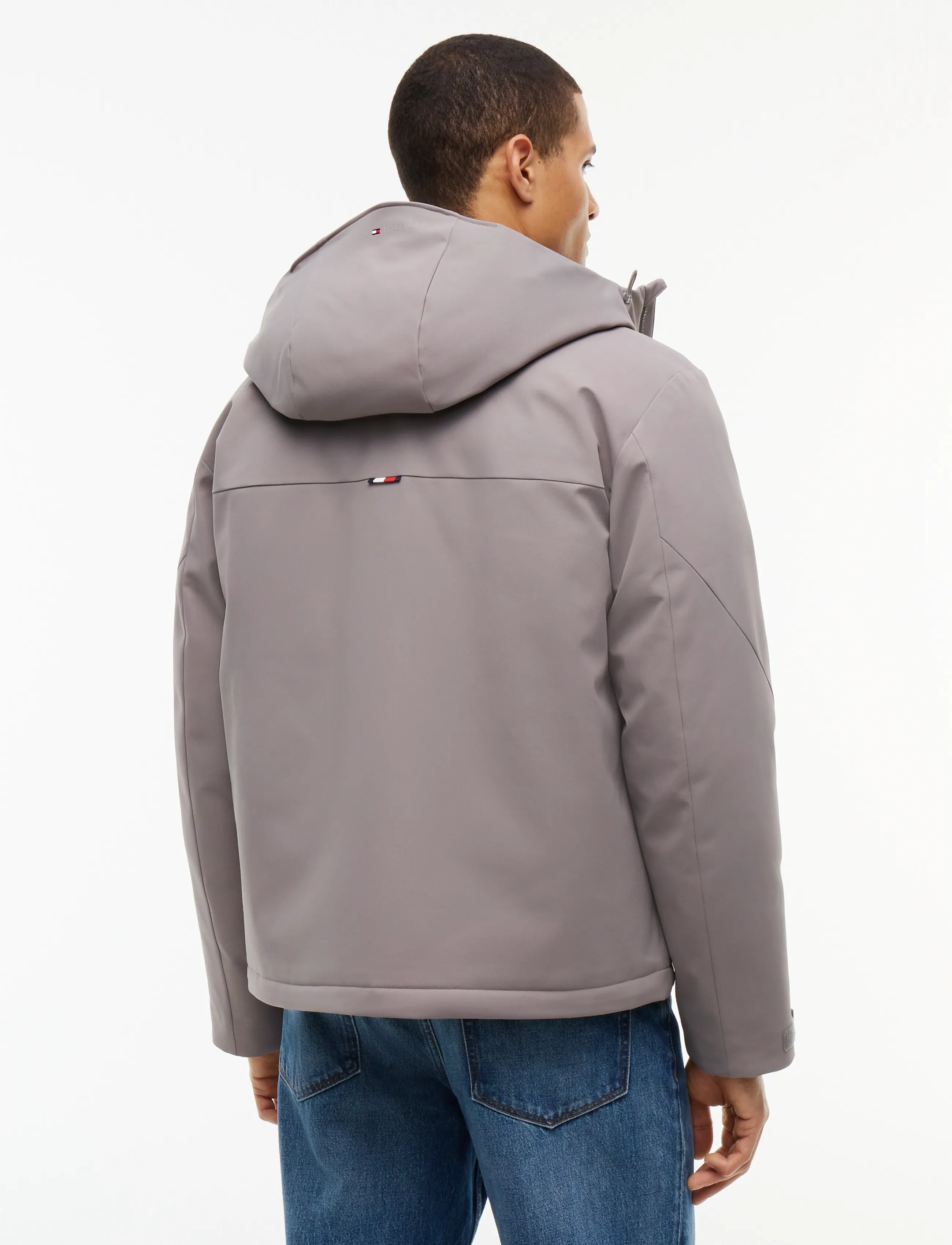 Tommy Hilfiger - TECH HOODED PADDED JACKET - fodrade jackor - grey asphalt - 2