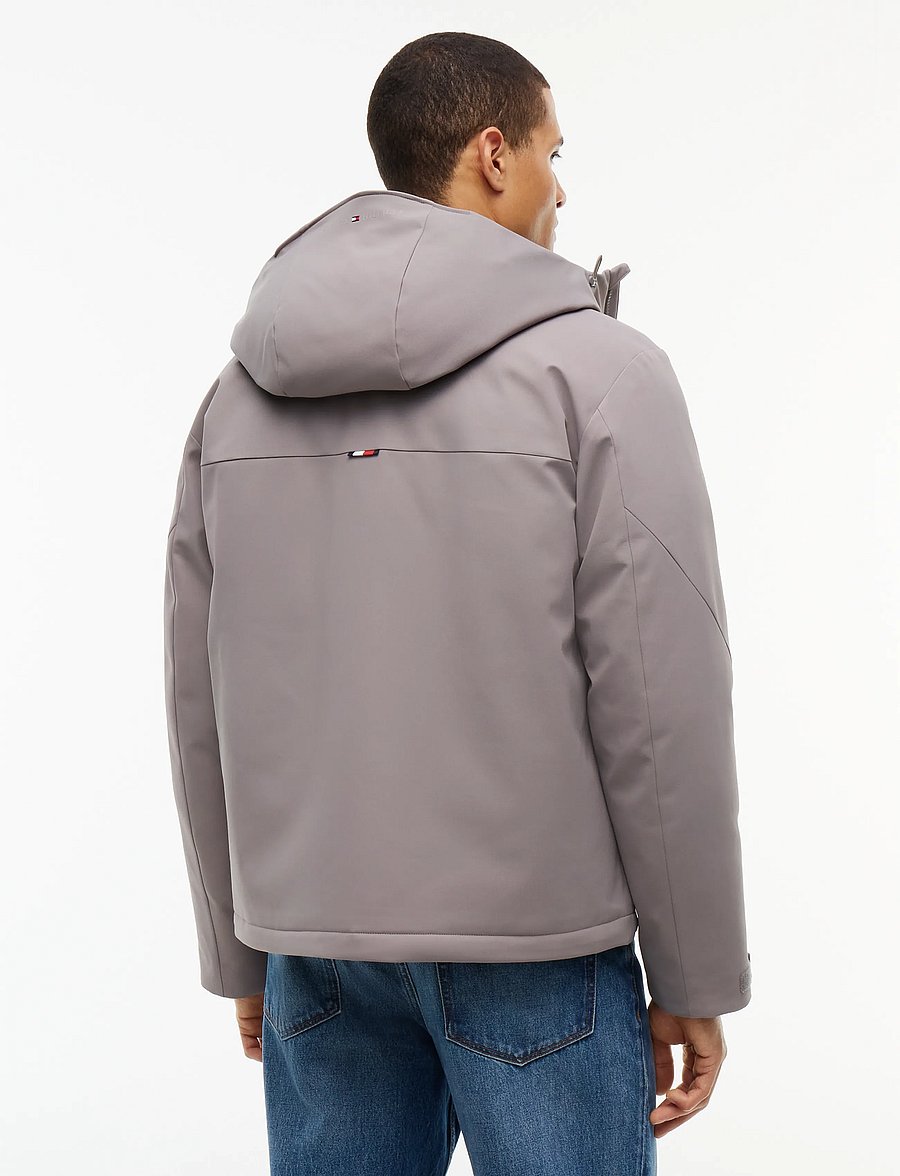 Tommy Hilfiger - TECH HOODED PADDED JACKET - fodrade jackor - grey asphalt - 2