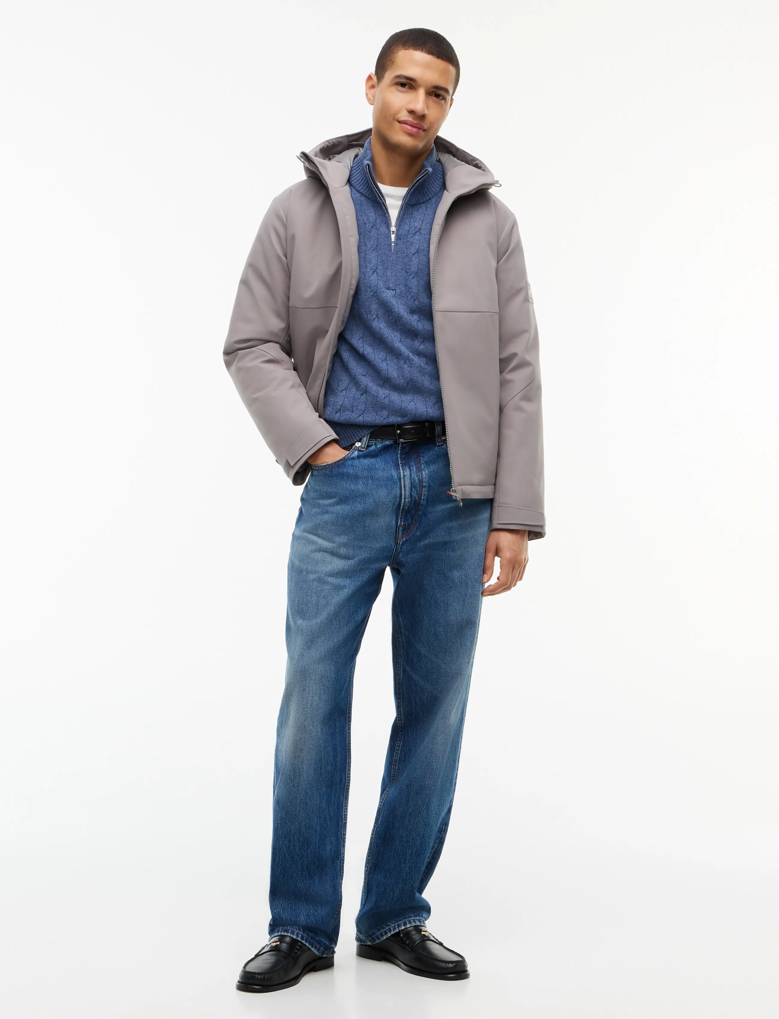 Tommy Hilfiger - TECH HOODED PADDED JACKET - fodrade jackor - grey asphalt - 4