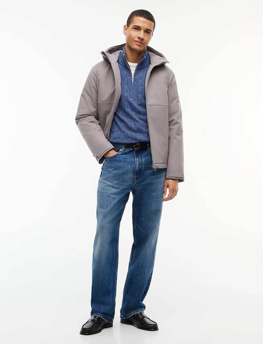 Tommy Hilfiger - TECH HOODED PADDED JACKET - fodrade jackor - grey asphalt - 4