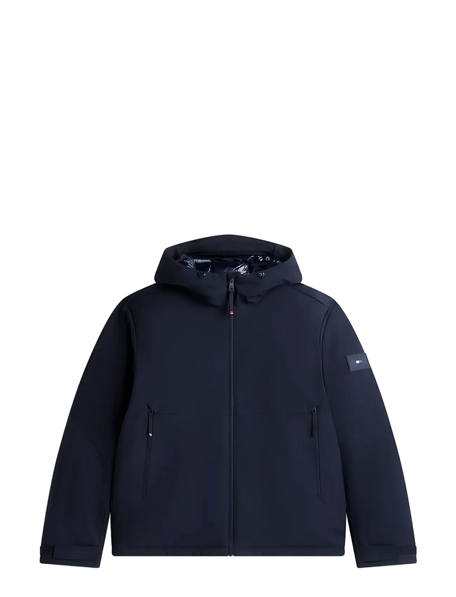 Tommy Hilfiger - TECH HOODED PADDED JACKET - forede jakker - navy blue - 1