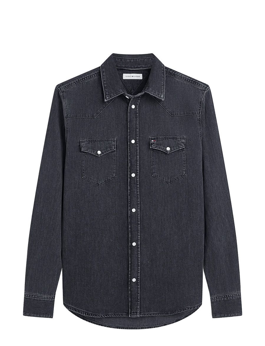 Tommy Hilfiger - WESTERN DENIM SHIRT MICK DK GREY - denimskjorter - mick dark grey - 1