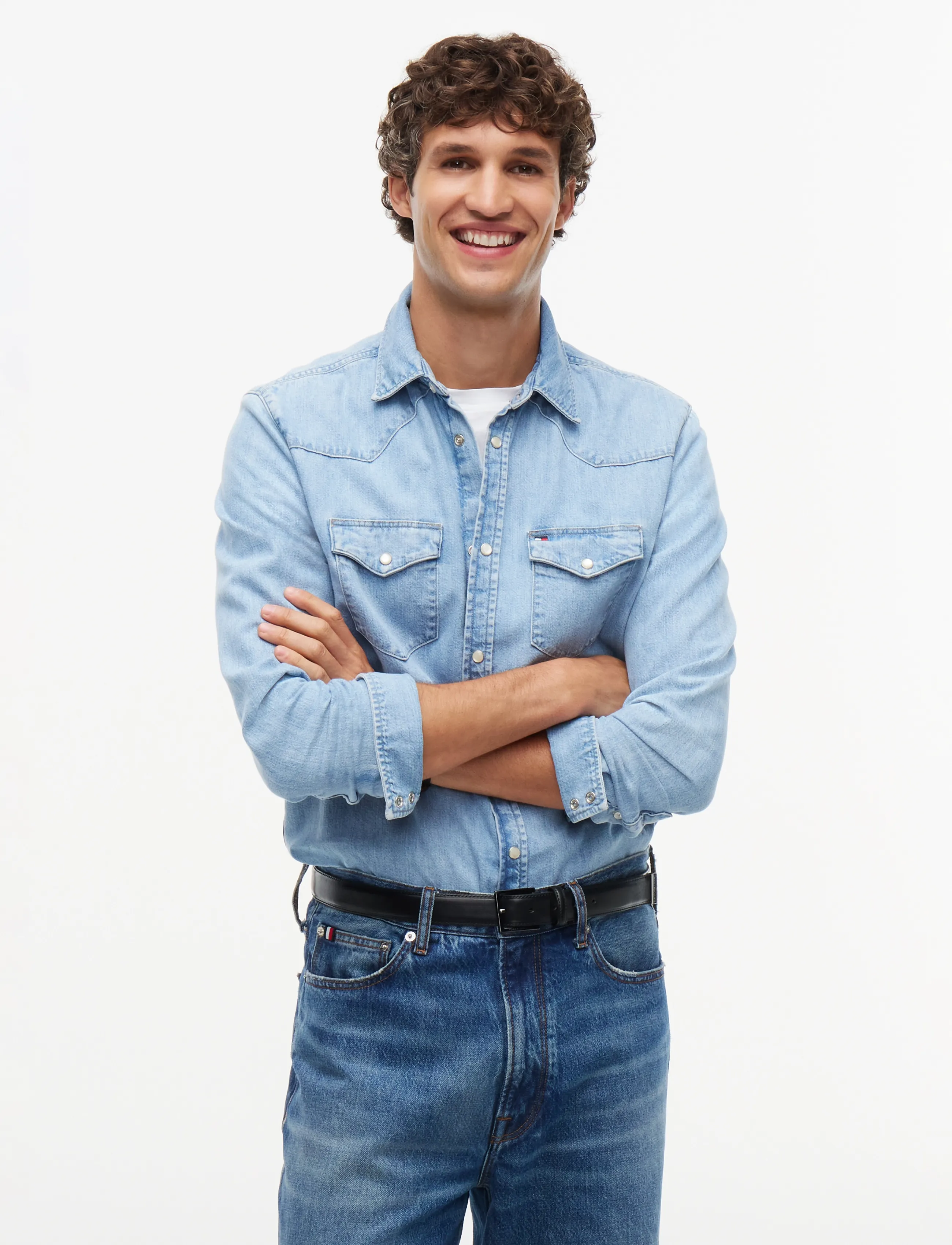 Tommy Hilfiger WESTERN DENIM SHIRT CLOUDY BLUE - Jeansmode - CLOUDY BUE / blue