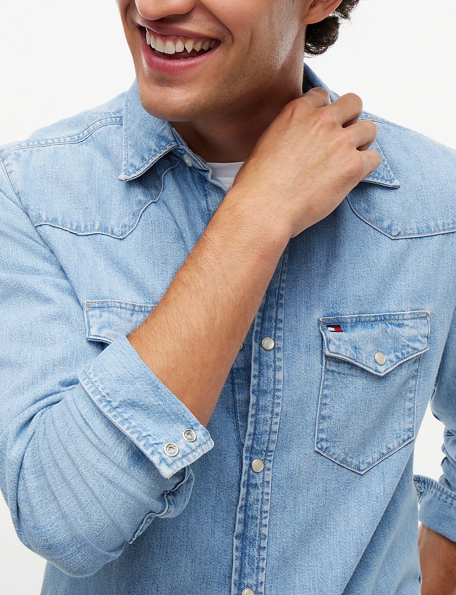Tommy Hilfiger - WESTERN DENIM SHIRT CLOUDY BLUE - cloudy bue - 5