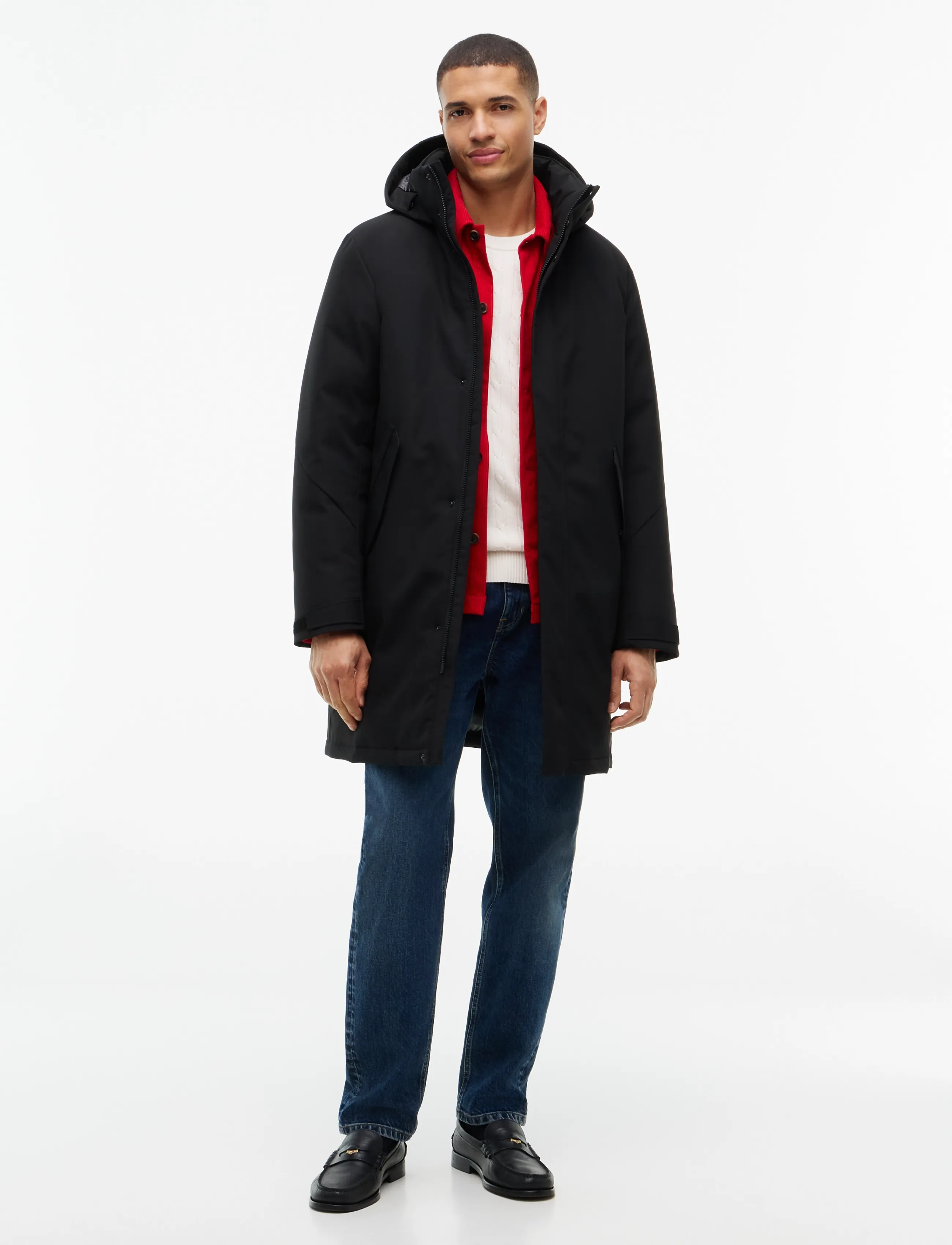 Tommy Hilfiger TECH HOODED PADDED PARKA - Tøj - BLACK / black