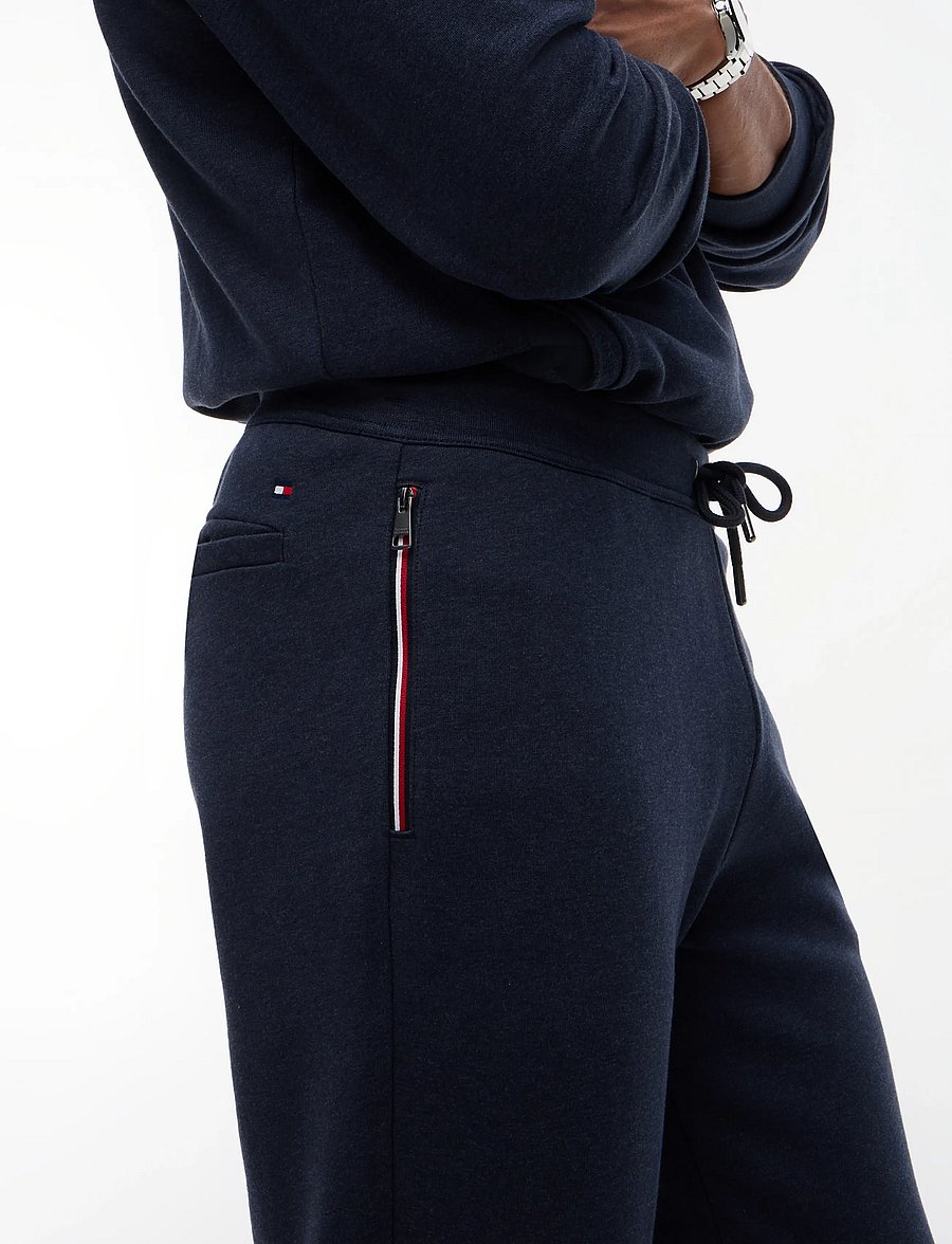 Tommy Hilfiger - RWB TIPPING REG TERRY PANT - nach anlass kaufen - navy blue heather - 4