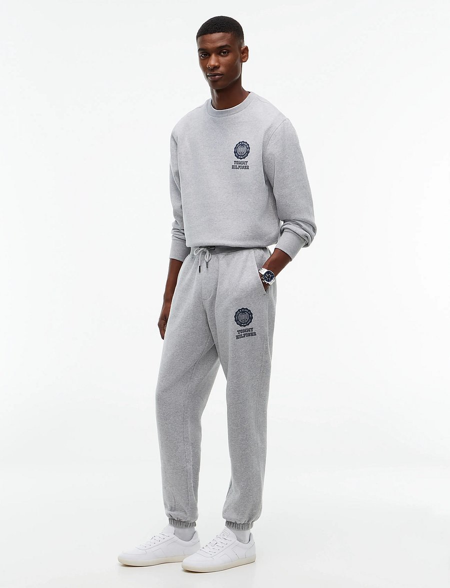 Tommy Hilfiger - GRAPHIC VARSITY ROUNDEL PANT - osta olukorra järgi - light grey heather - 3